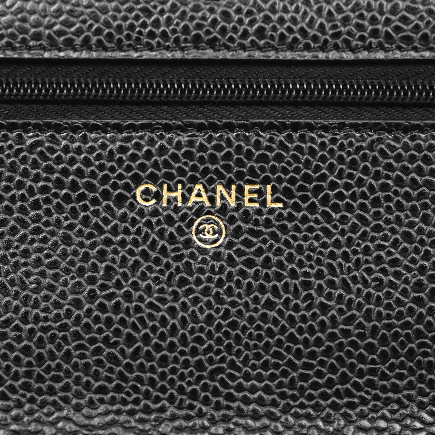 Chanel Classic Wallet On Chain WOC Quilted Black Caviar Gold Hardware
