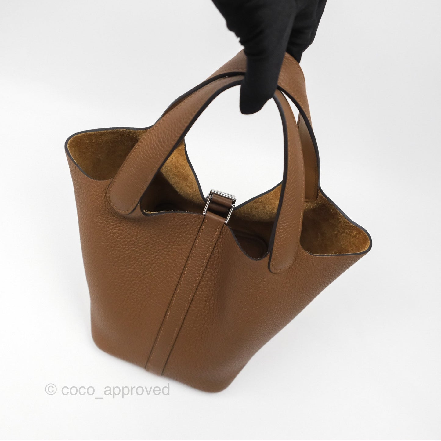 Hermès Picotin Lock 18 Alezan 3G/ Biscuit 48 Clemence Palladium Hardware