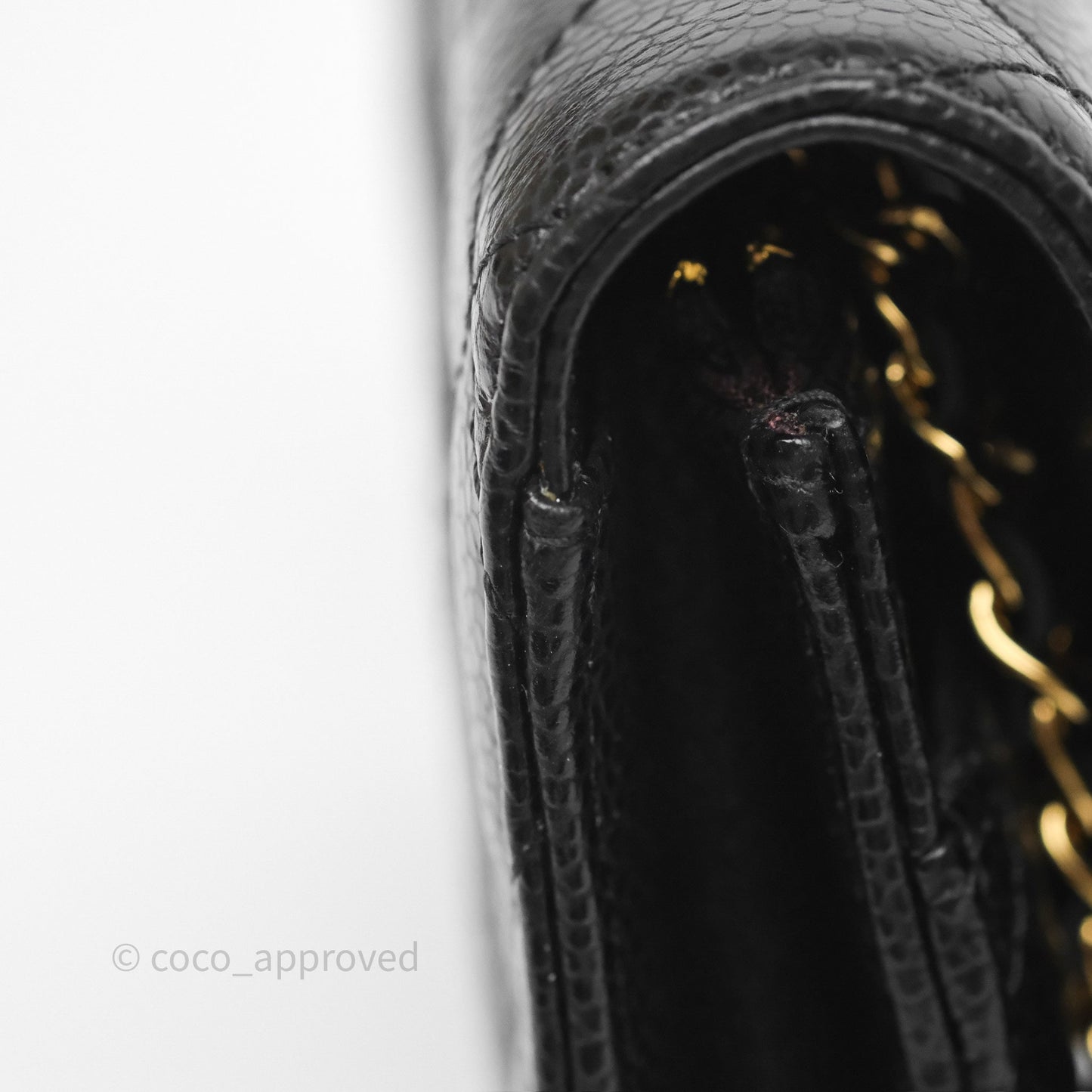 Chanel Classic Wallet On Chain WOC Quilted Black Caviar Gold Hardware