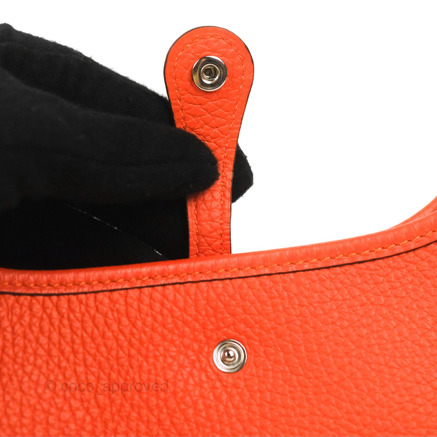 Hermès Mini Evelyne 16 Feu Clemence Palladium Hardware