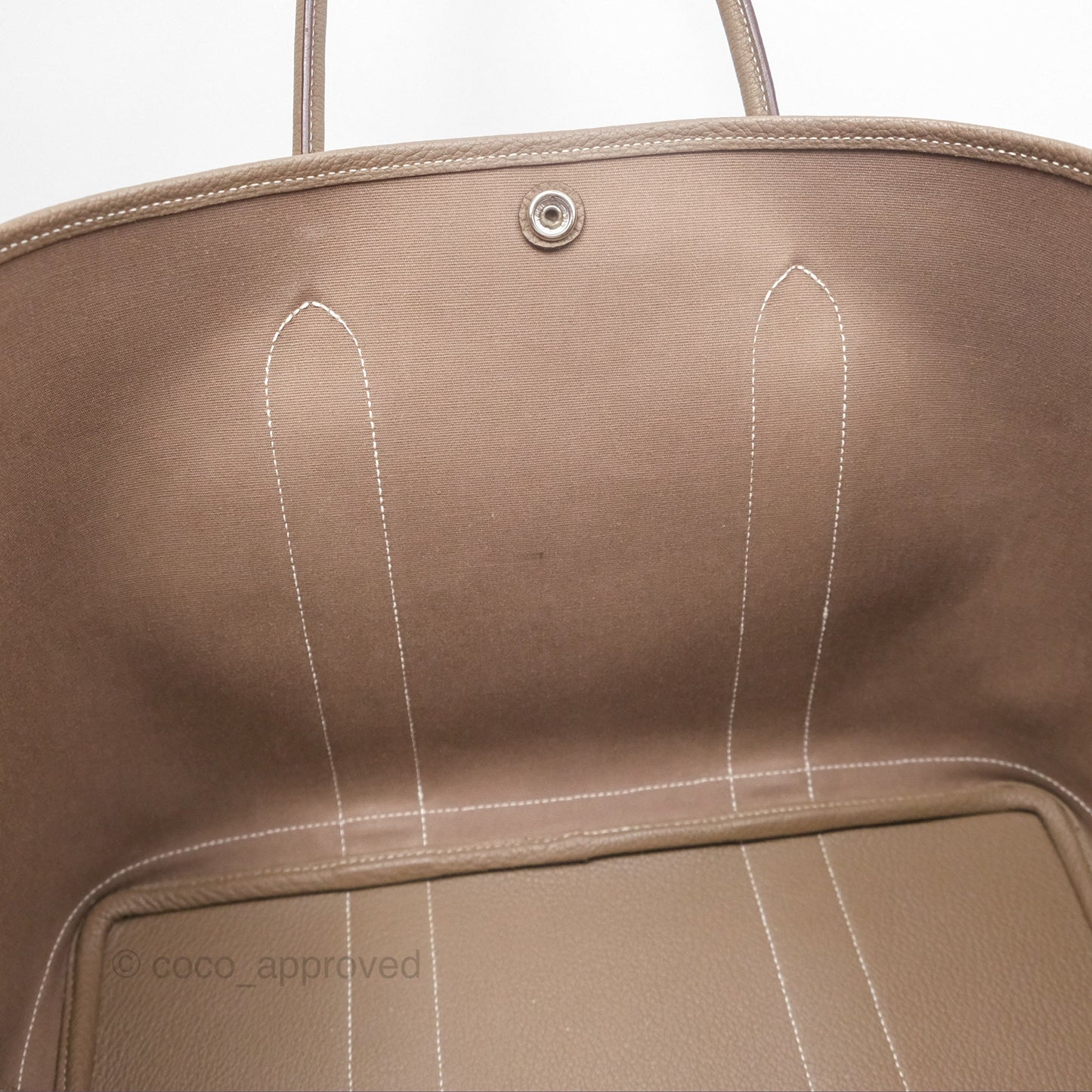 Hermès Garden Party 36 Etoupe Canvas