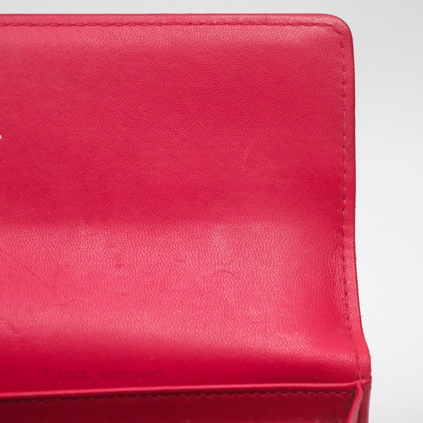 Chanel Quilted Boy Flap Long Wallet Red Lambskin Gold Hardware