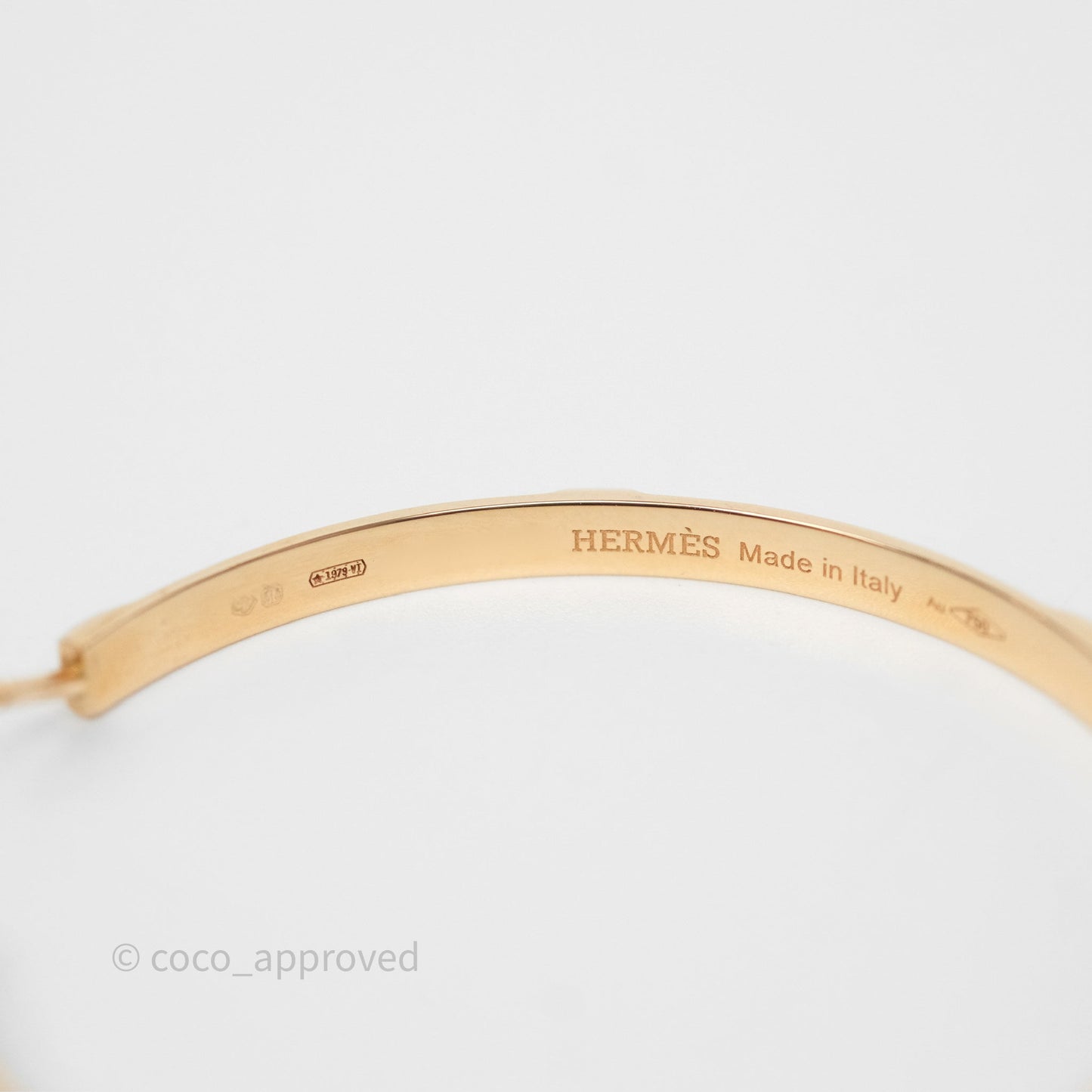 Hermès Mini Clous Hoop Earrings 18K Rose Gold