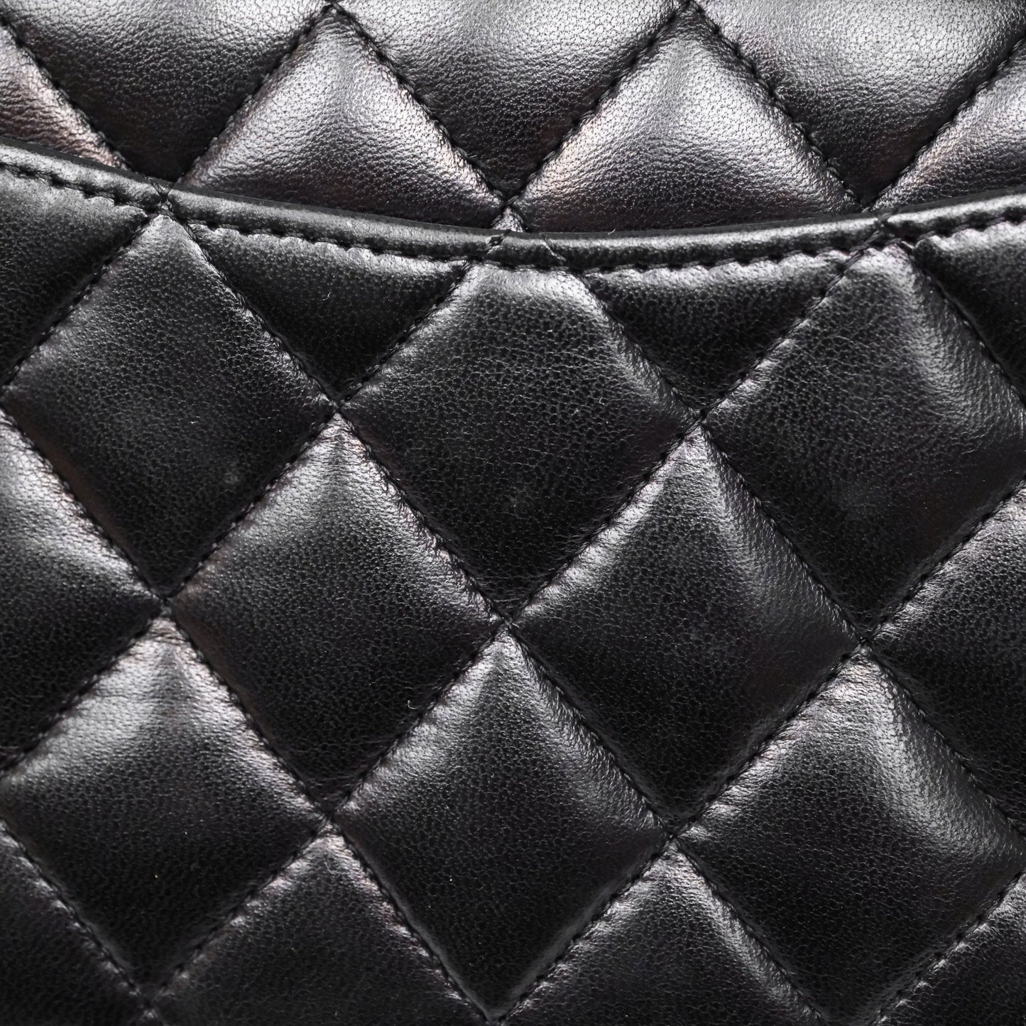 Chanel Small Classic Flap Quilted Black Lambskin Silver Hardware