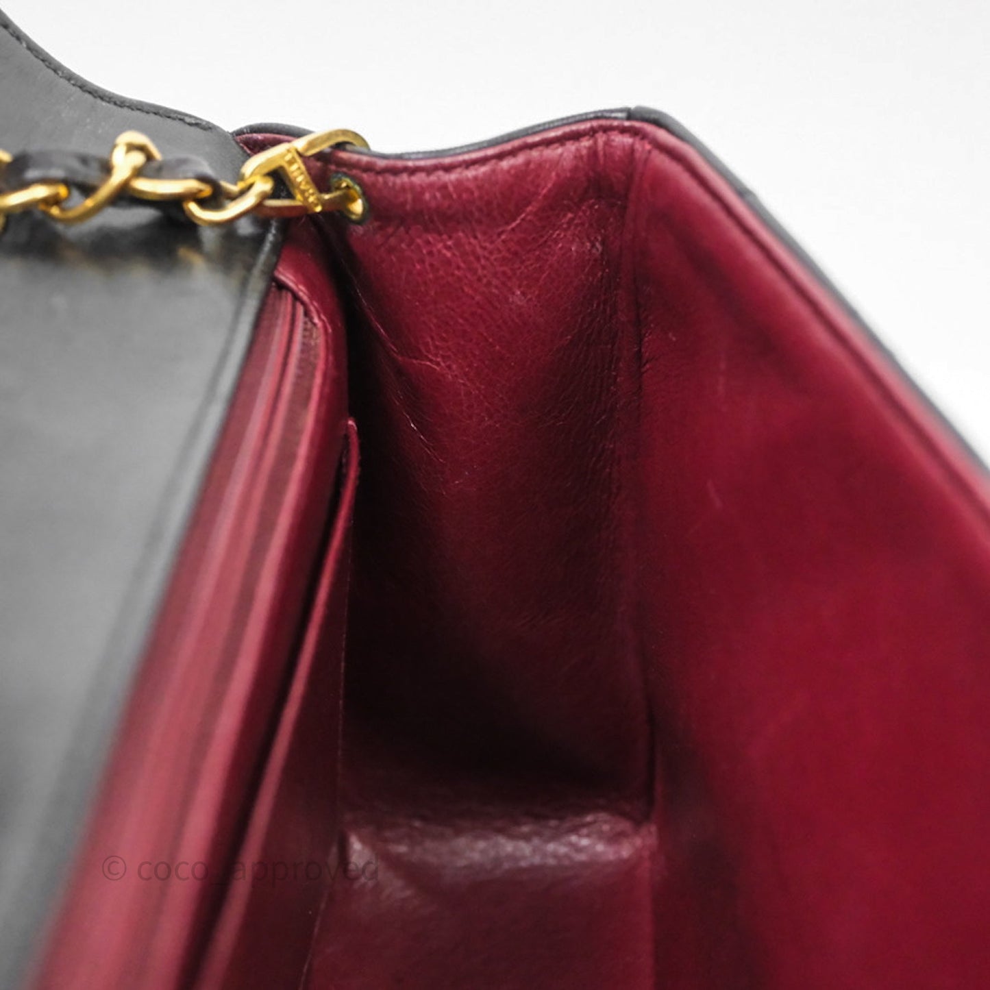 Chanel Vintage Medium Classic Diana Flap Bag Black Lambskin 24K Gold Hardware