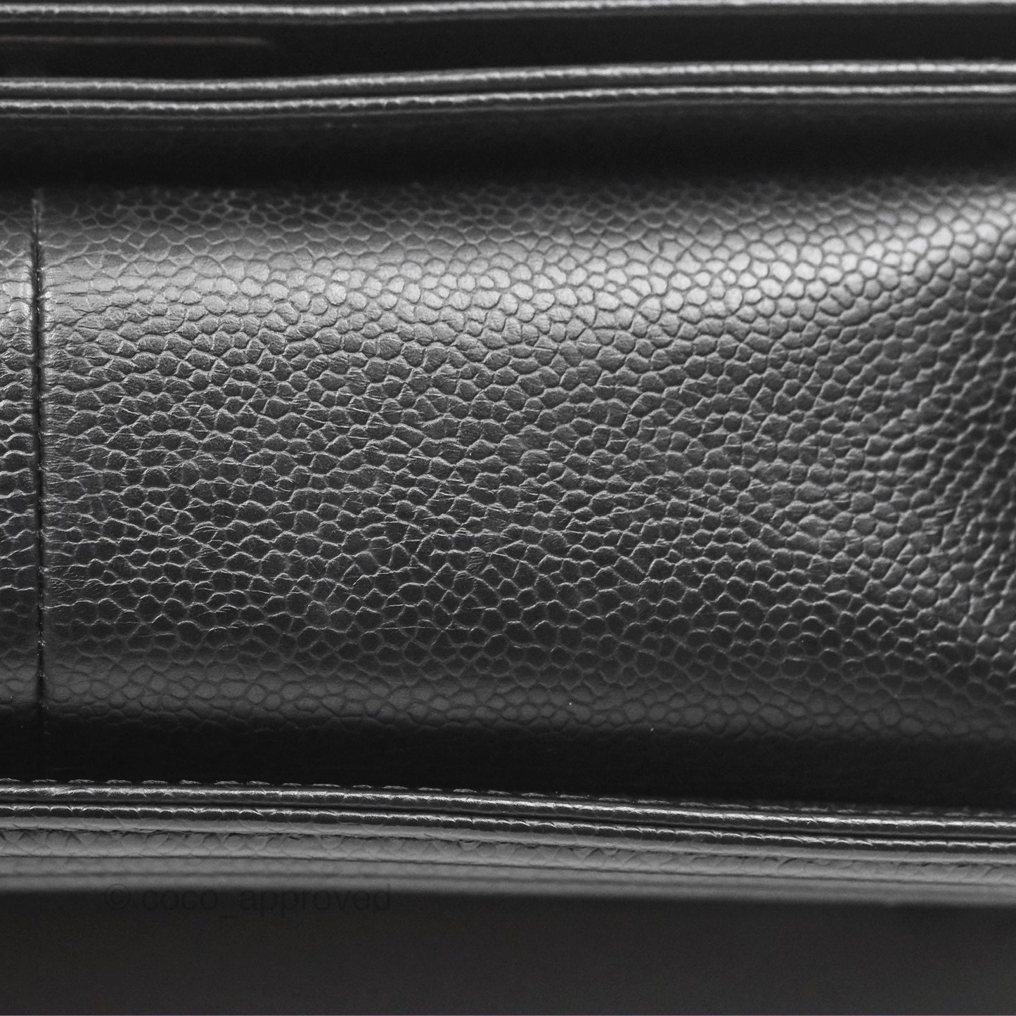 Chanel Medium Boy Chevron Black Caviar Ruthenium Hardware