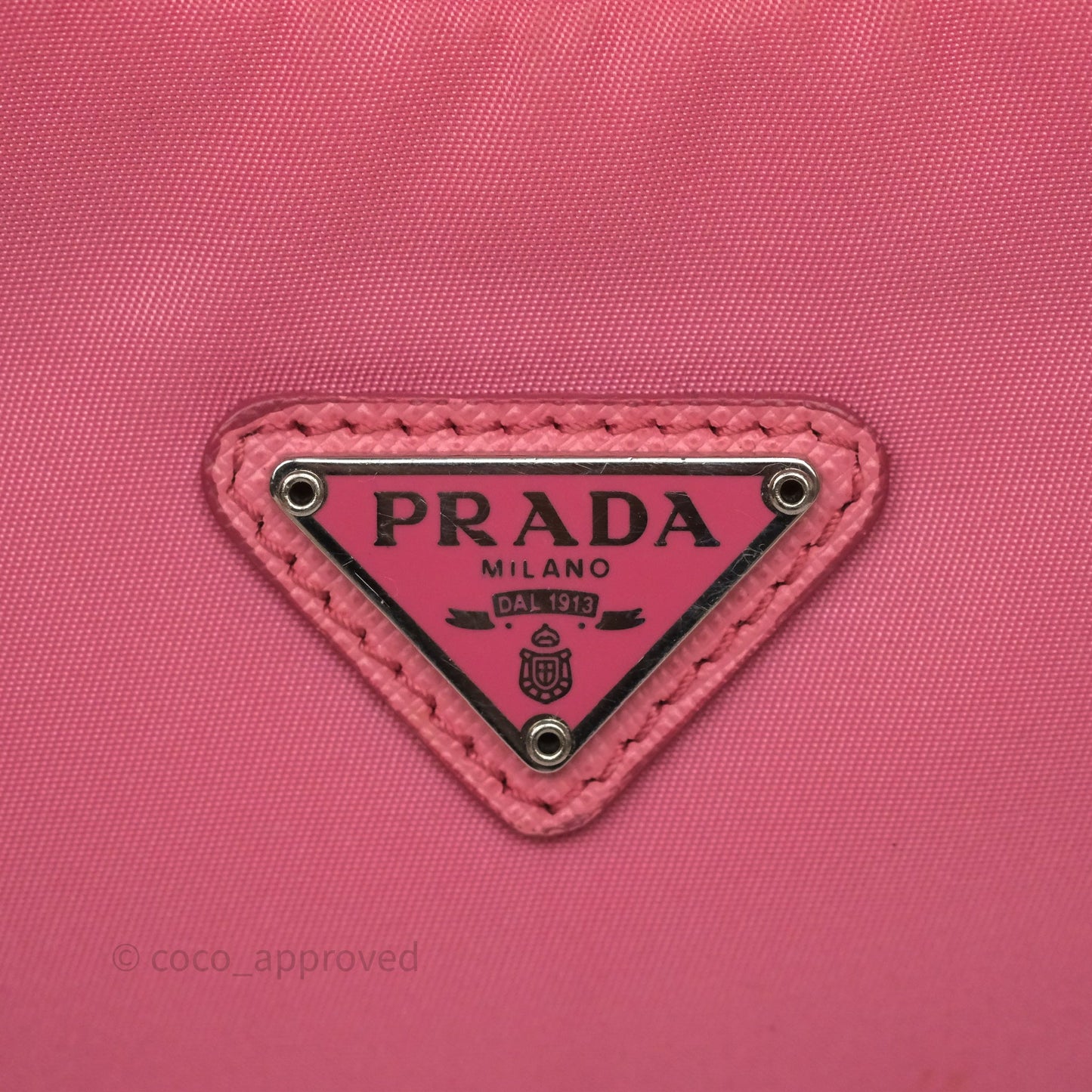 Prada Re-Edition 2005 Nylon Mini Bag Pink Silver Hardware