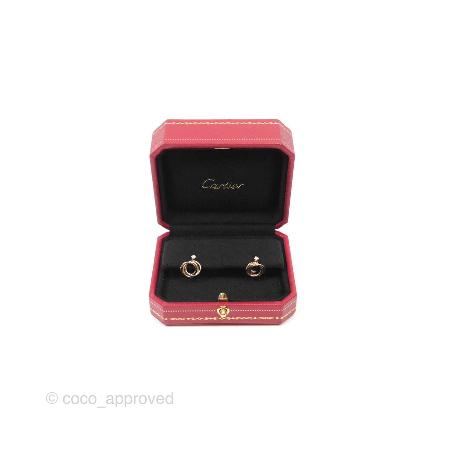 Cartier Trinity Diamond Earrings White Gold/ Yellow Gold/ Rose Gold