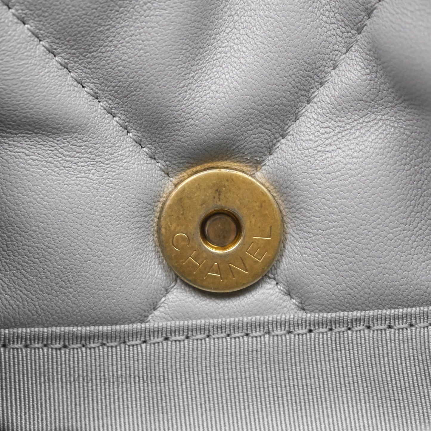 Chanel 19 Small Light Grey Mixed Hardware