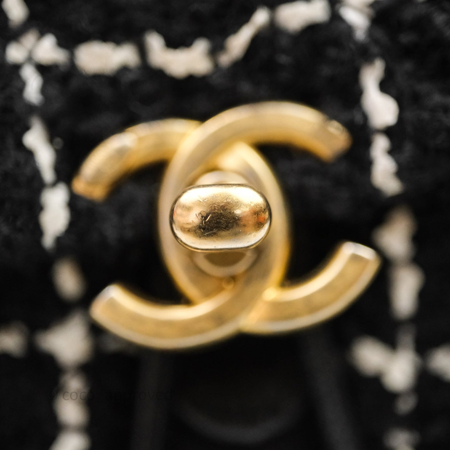 Chanel Duma Backpack Black Tweed Aged Gold Hardware