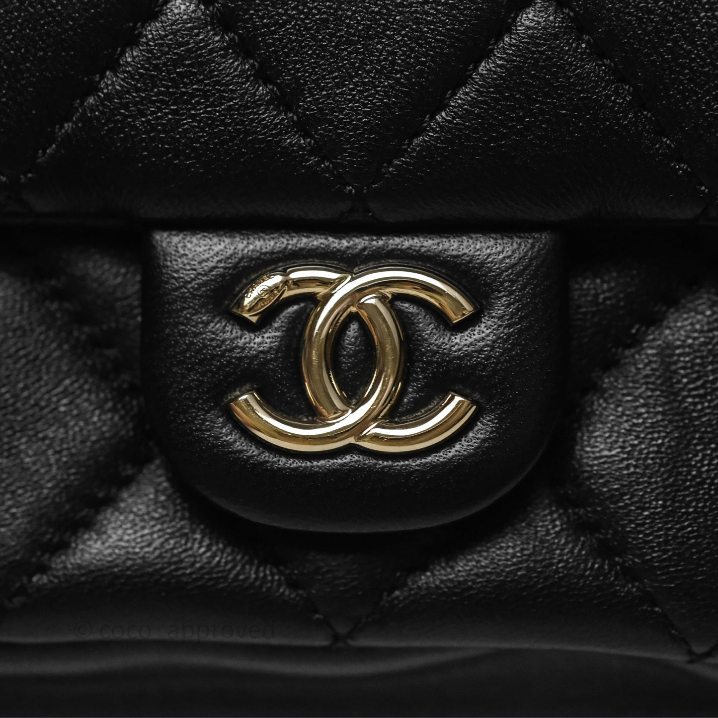 Chanel Small Duma Drawstring Backpack Black Lambskin Gold Hardware