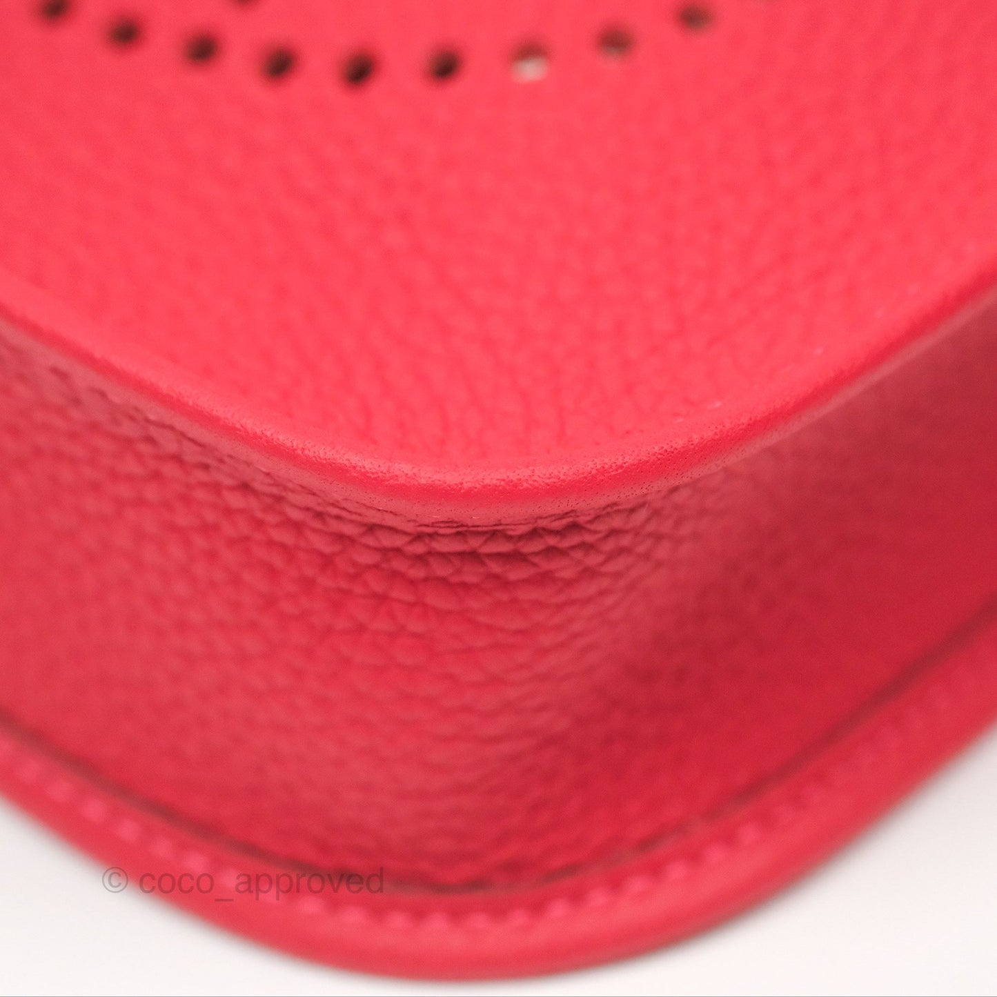 Hermès Mini Evelyne 16 Rouge Clemence Palladium Hardware
