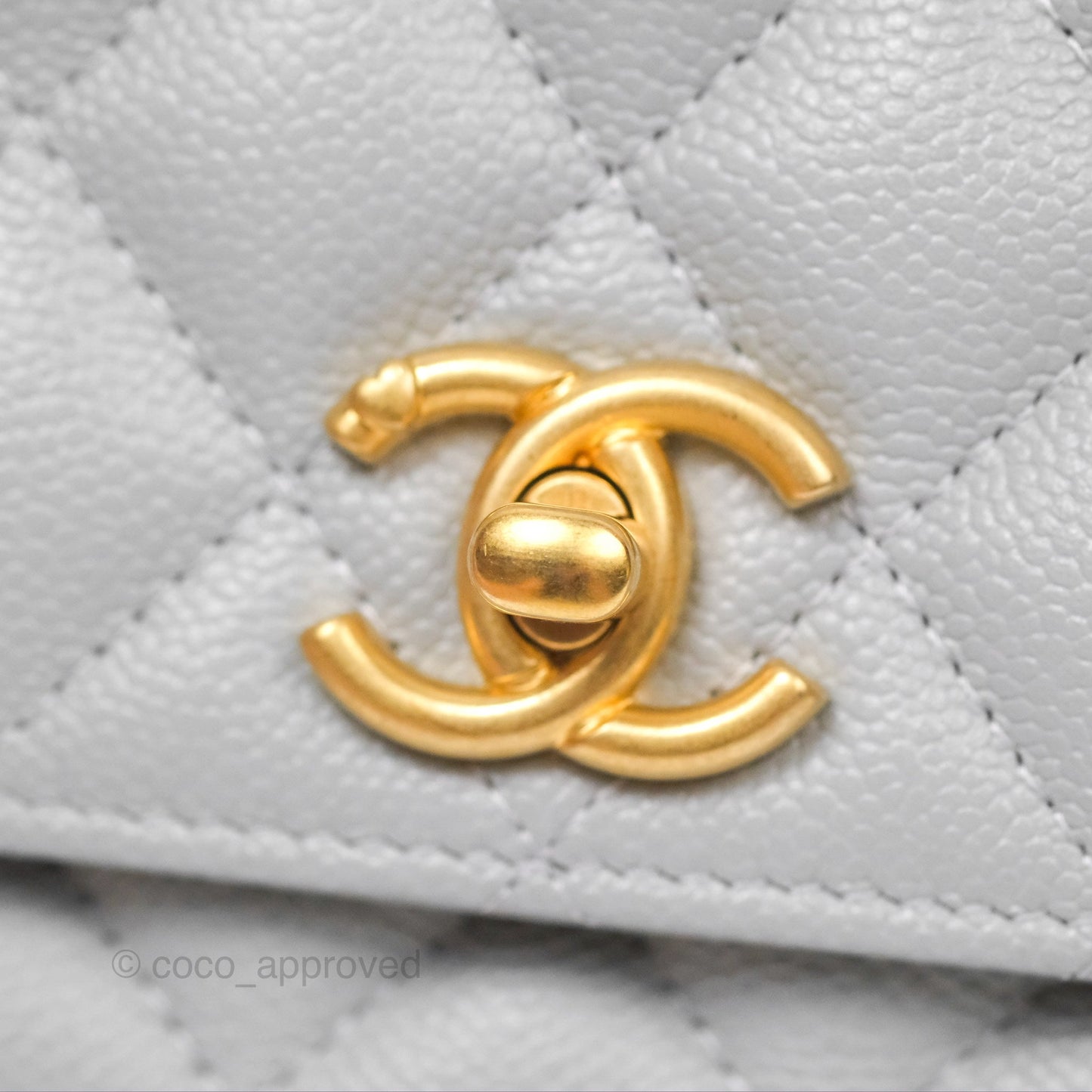 Chanel Heart Adjustable Chain WOC Grey Caviar Aged Gold Hardware
