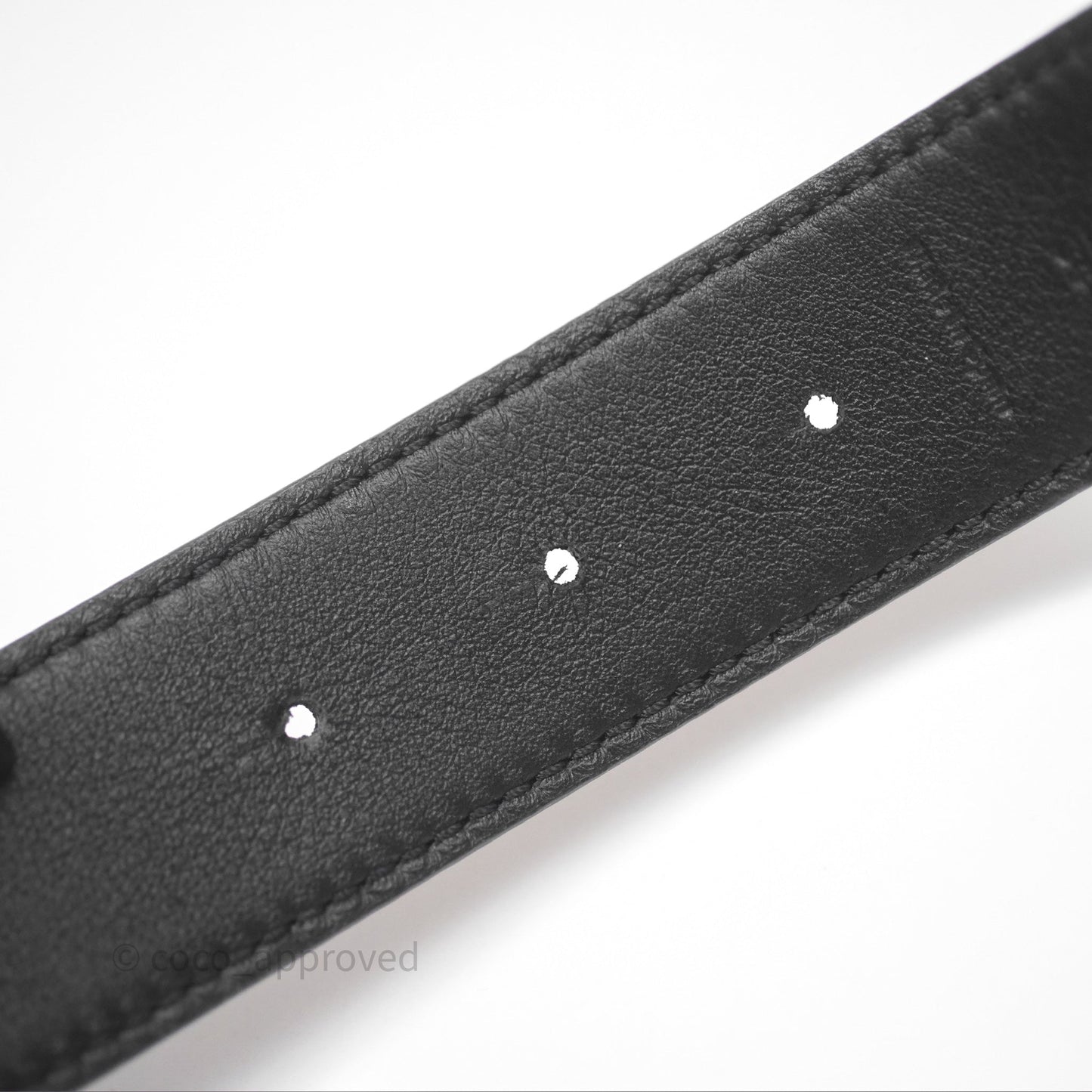 Loewe Reversible Anagram Belt in Smooth Calfskin Tan/ Black Gold Hardware Size 85