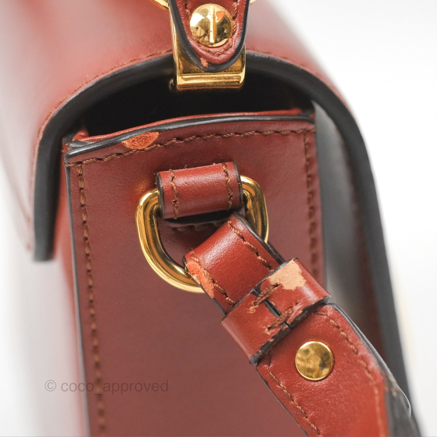 Chloé Mini C Bag Sepia Brown Shiny/Suede Calfskin