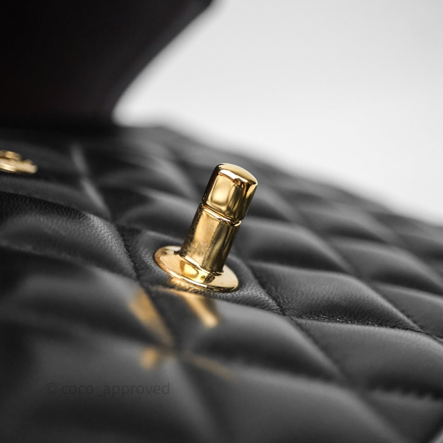 Chanel Classic Jumbo Double Flap Black Lambskin Bag Gold Hardware