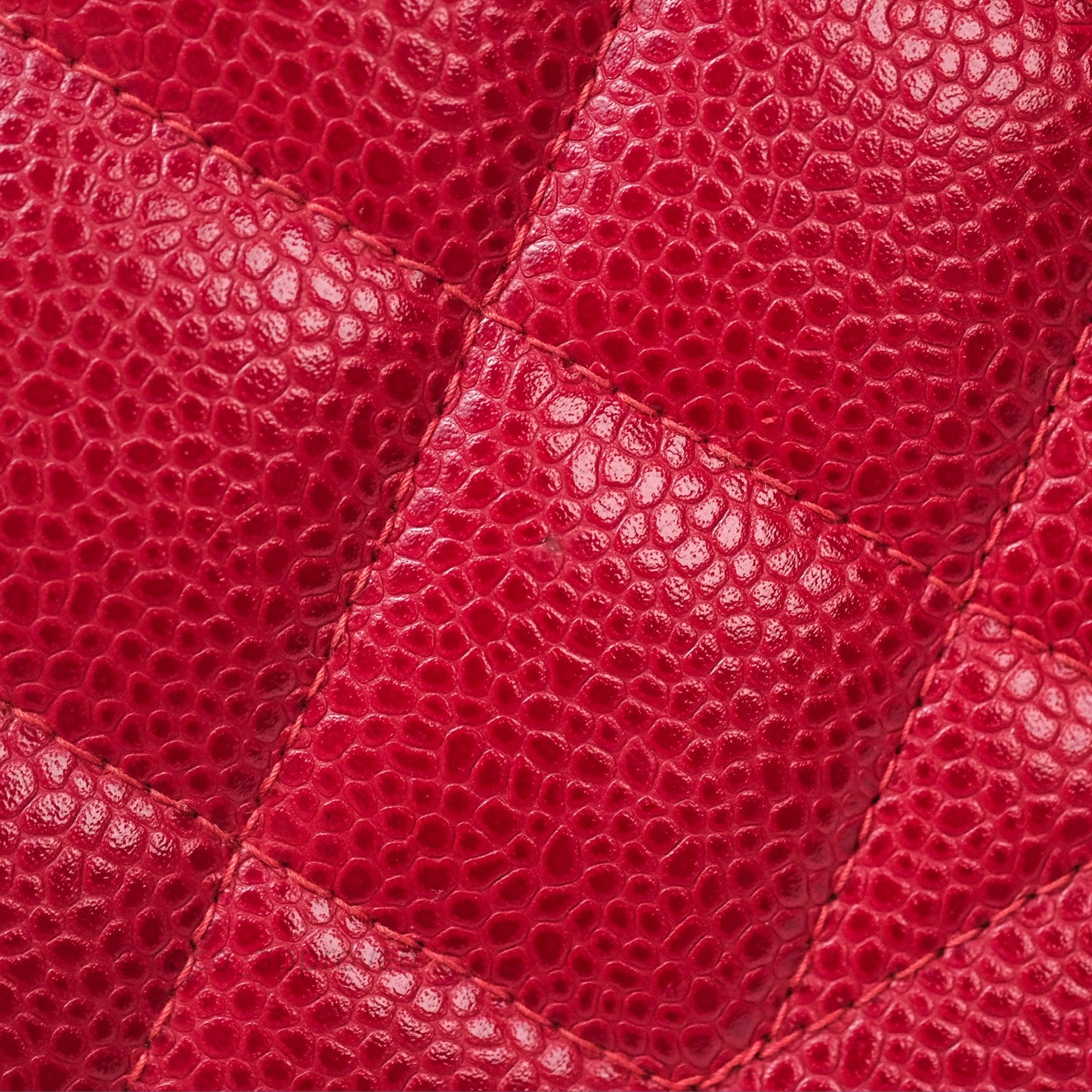 Chanel Medium Vintage Quilted Classic Diana Flap Bag Red Caviar 24K Gold Hardware
