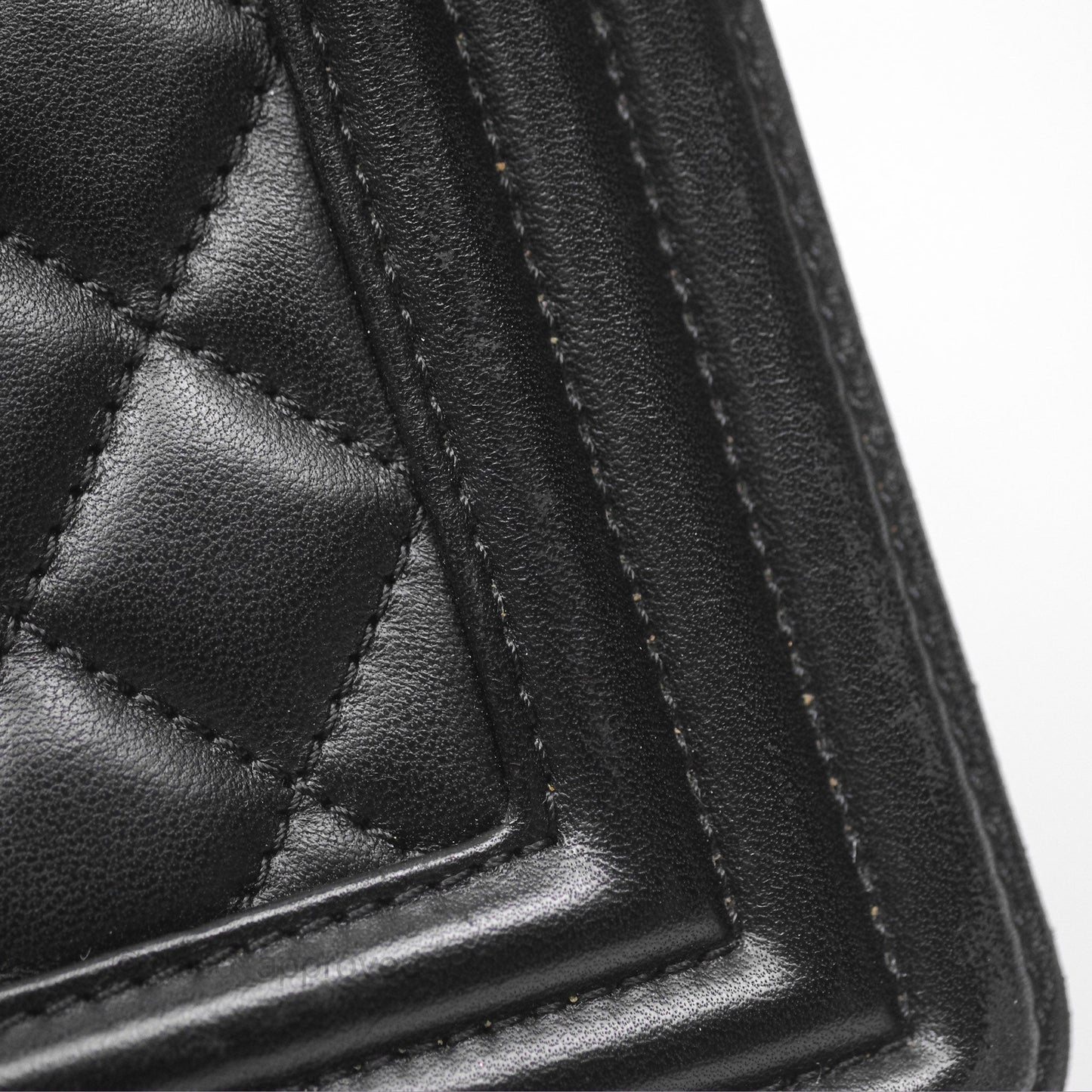 Chanel Medium Boy Quilted Black Lambskin Ruthenium Hardware