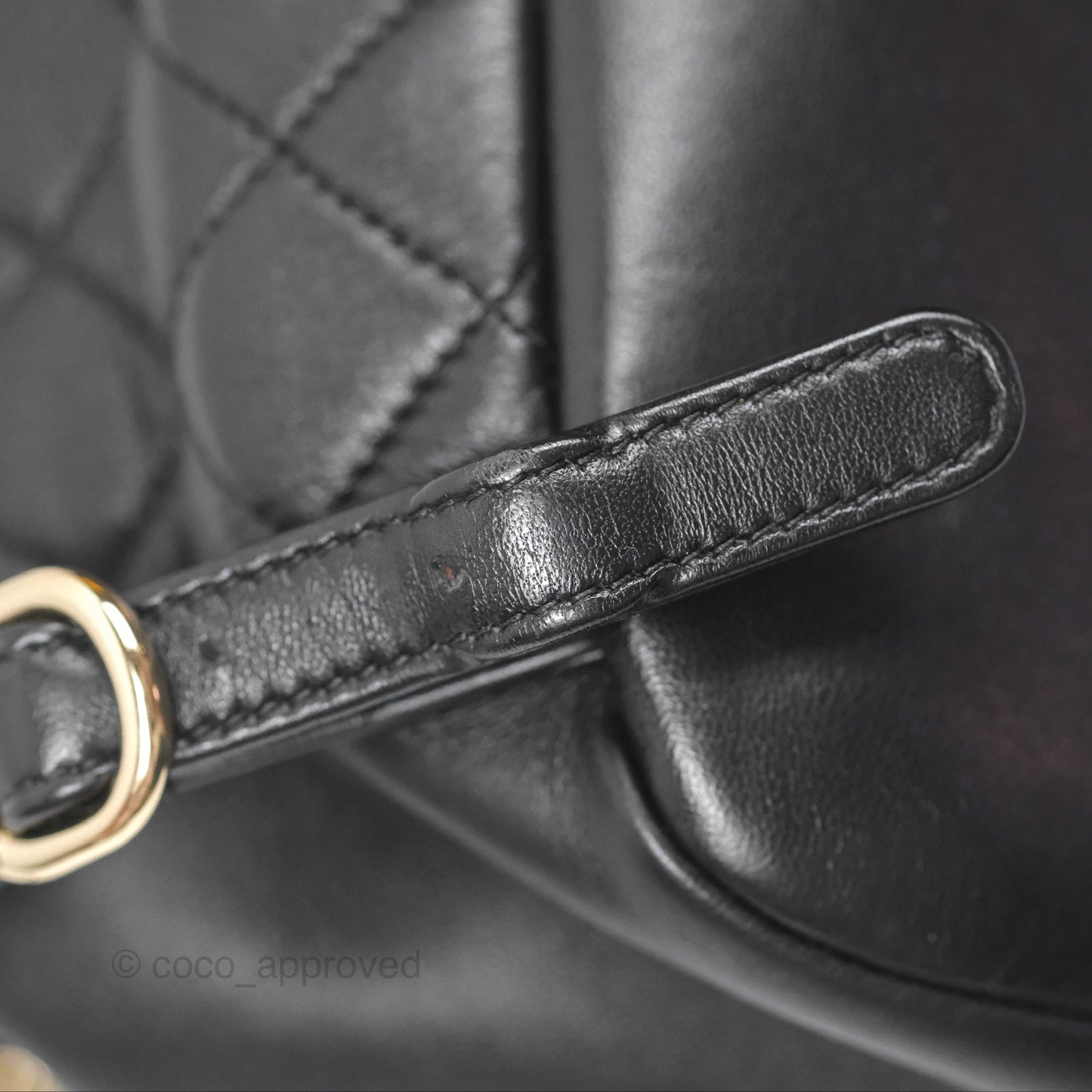 Chanel Quilted Small Duma Drawstring Backpack Black Lambskin