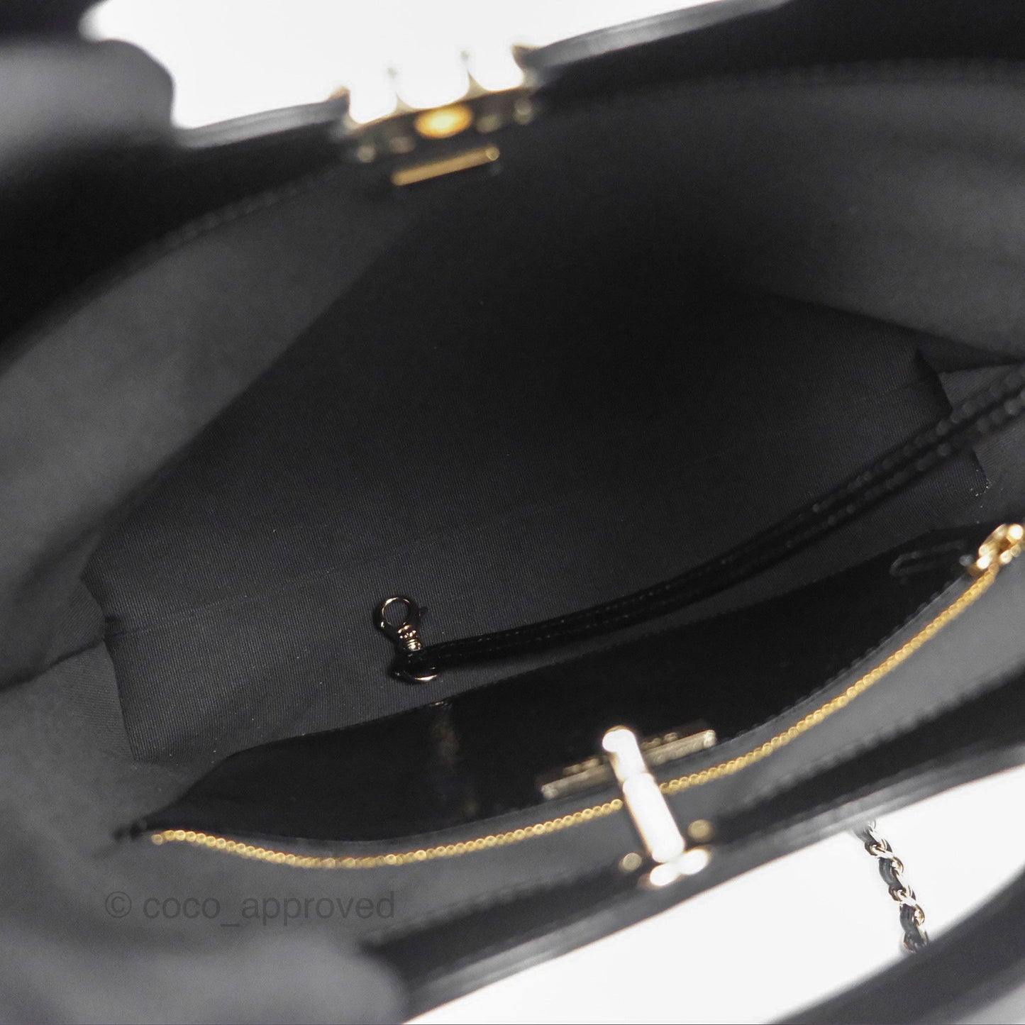 Chanel 31 Small Black Shiny Lambskin Gold Hardware 24S