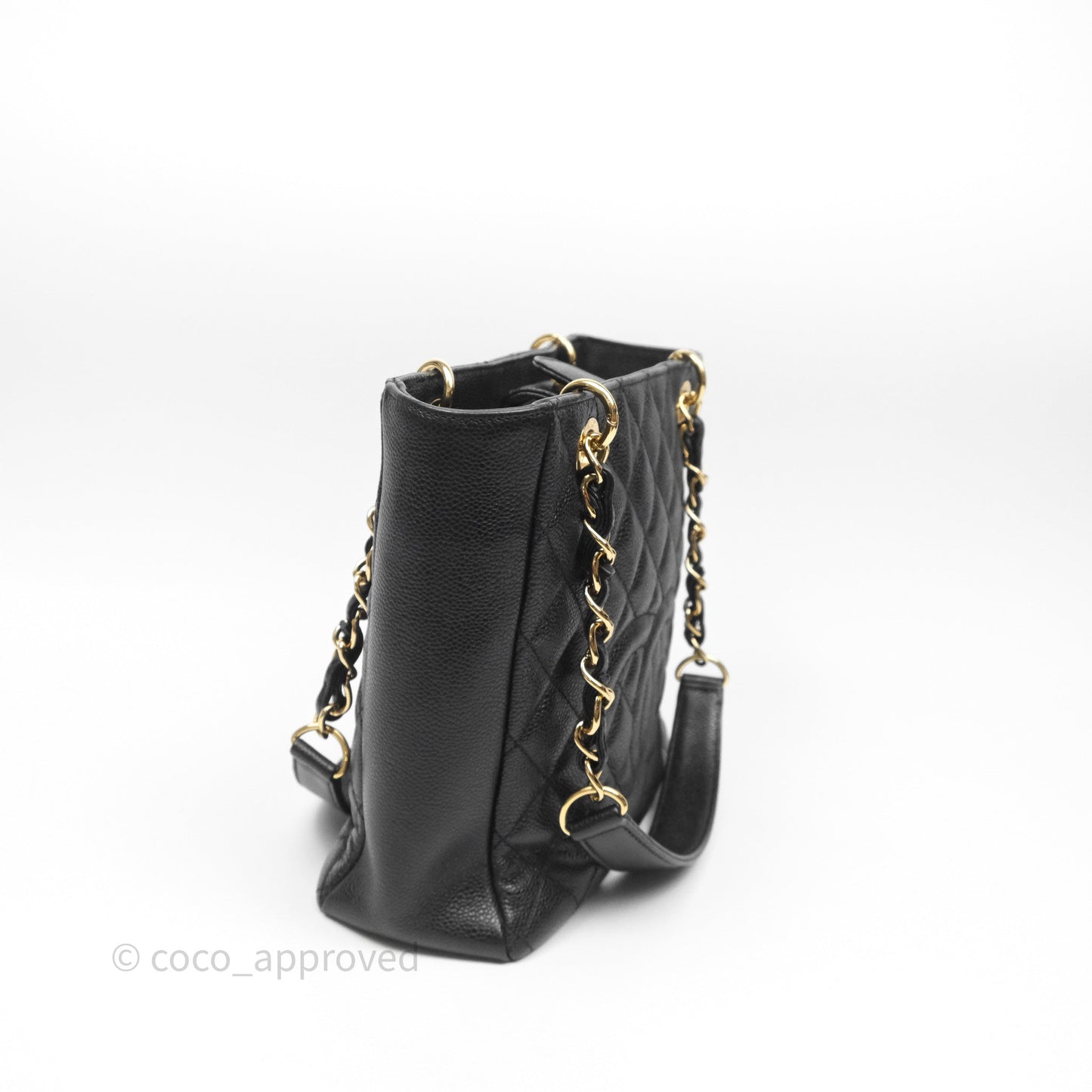 Chanel Vertical GST Black Caviar Gold Hardware