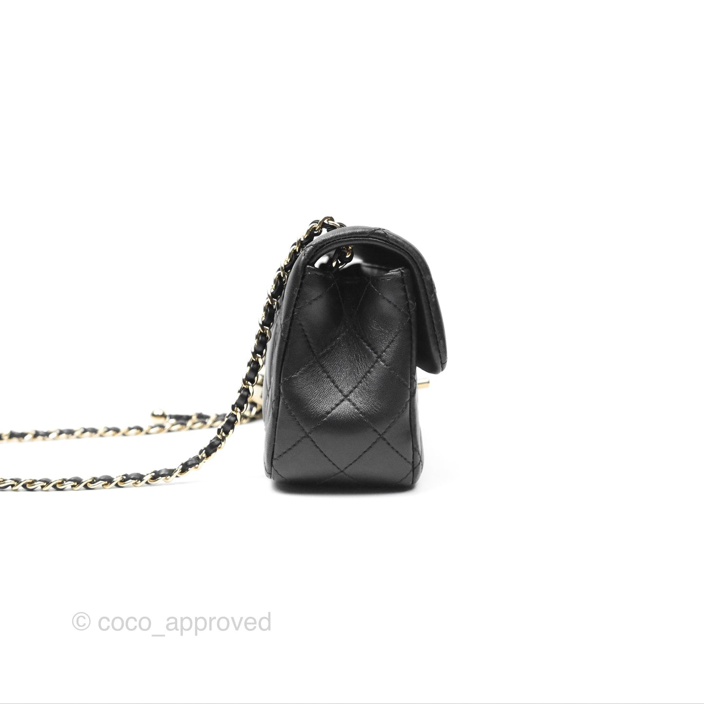 Chanel Ball Crush Mini Rectangular Black Lambskin Gold Hardware 23C