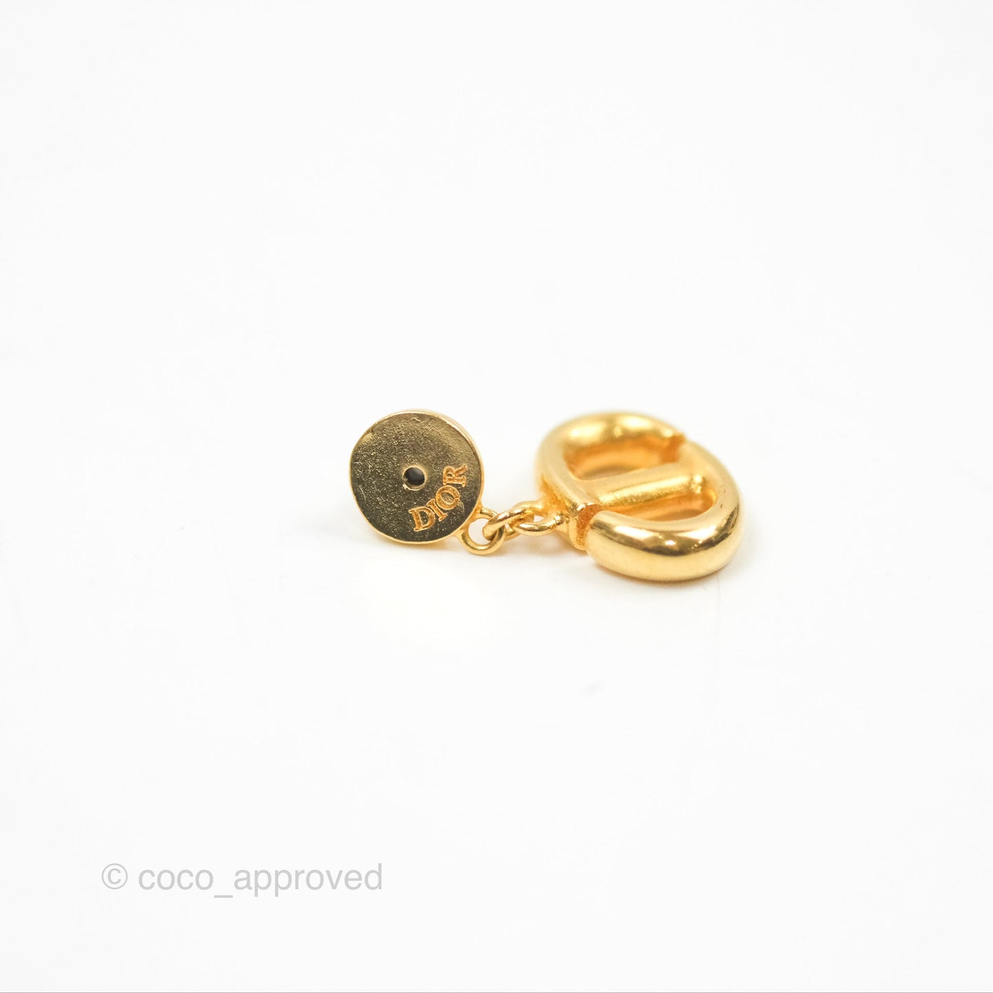 Dior CD Earrings Gold Tone