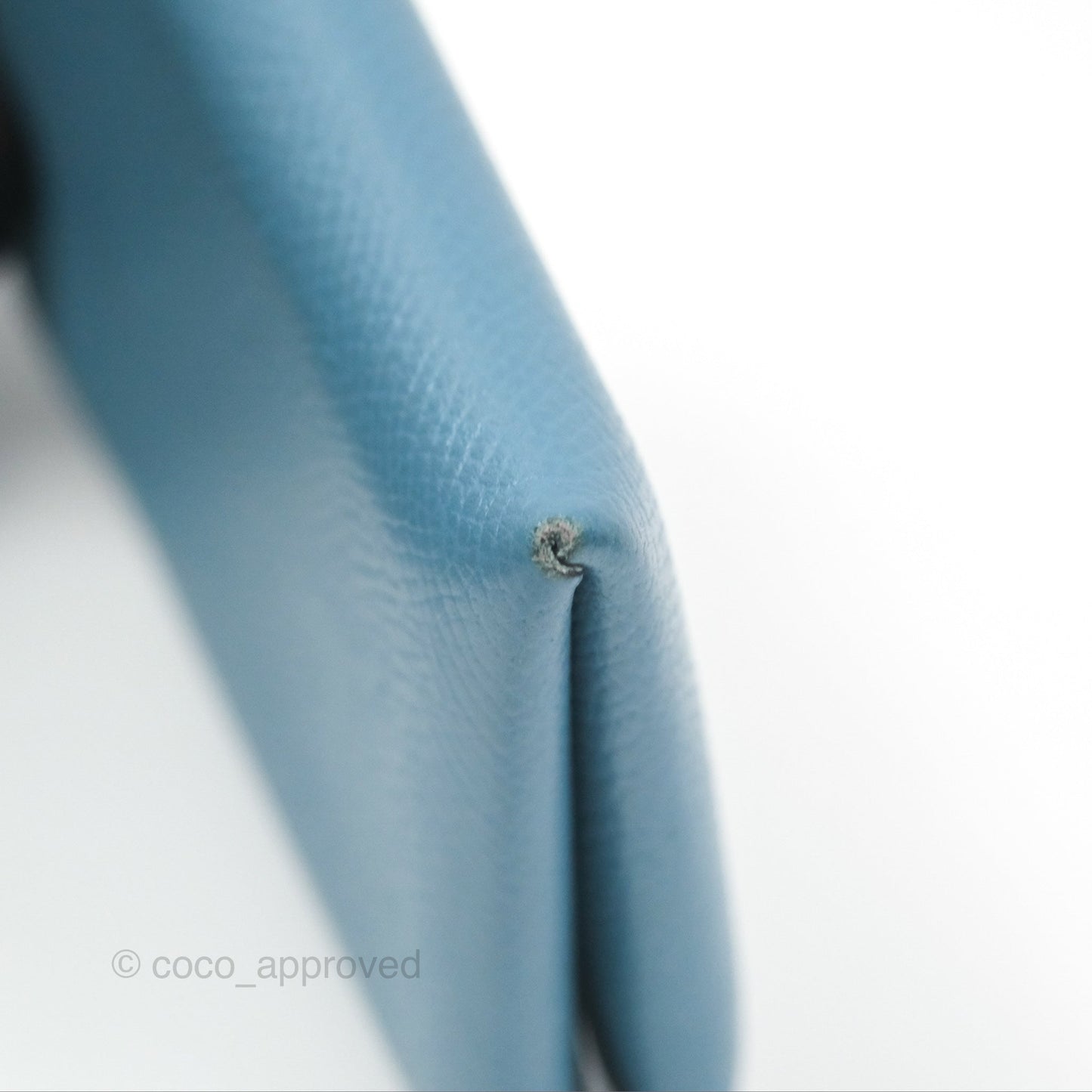 Hermès Calvi Card Holder Blue Epsom