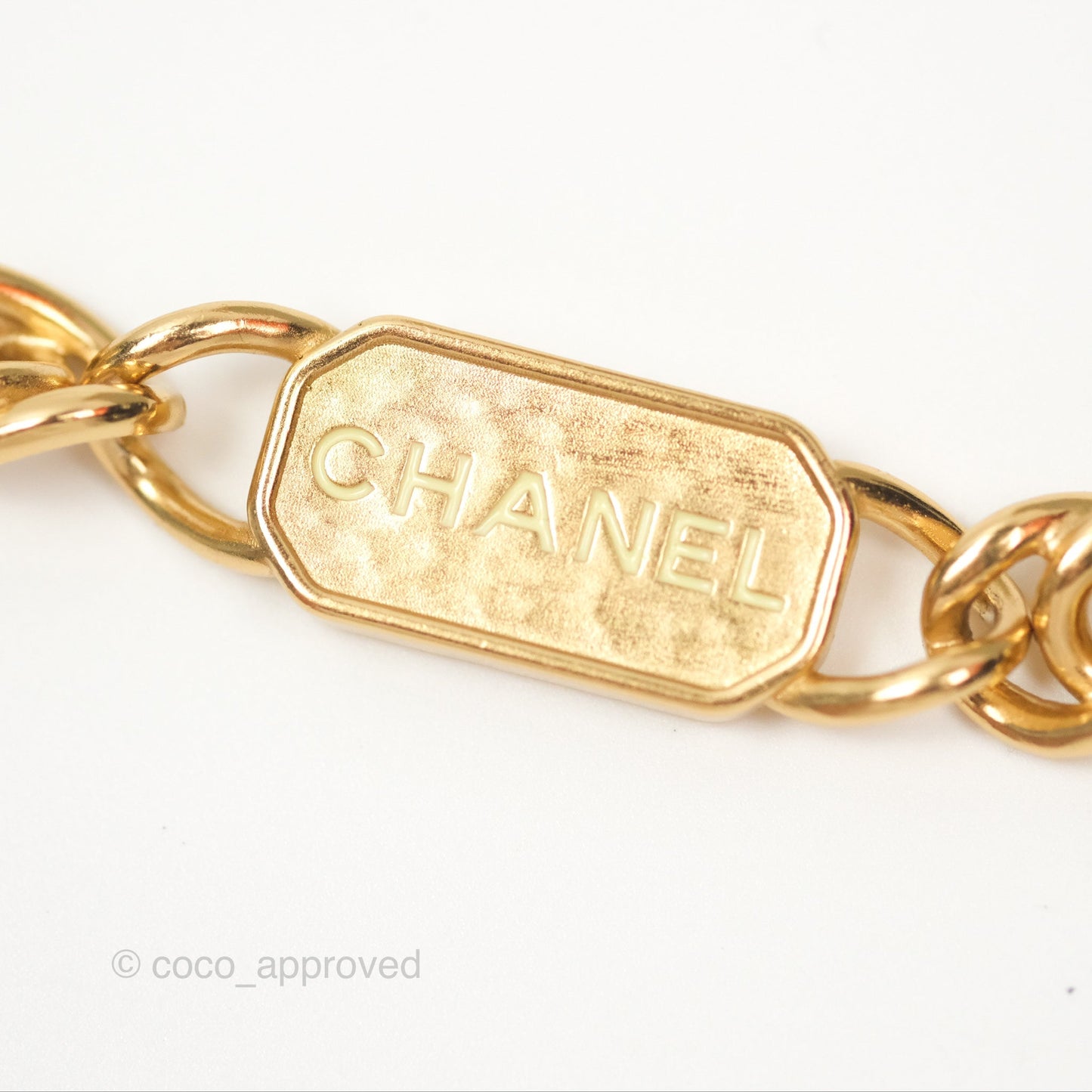 Chanel Quilted Vanity Rectangular with Chain Grey Blue Lambskin Gold Hardware