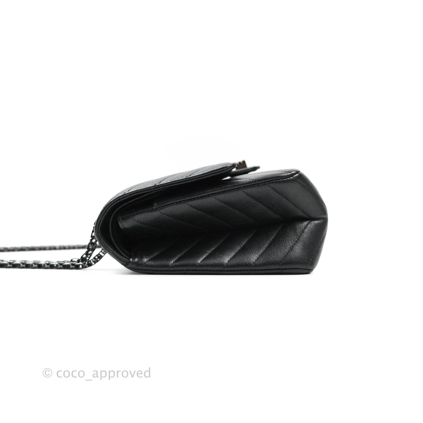 Chanel Reissue Chevron So Black Black Hardware 226