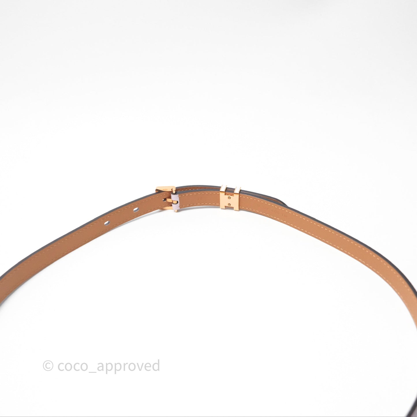 Hermès Pop H 15 Belt Epsom Mauve Pale Rose Gold Hardware