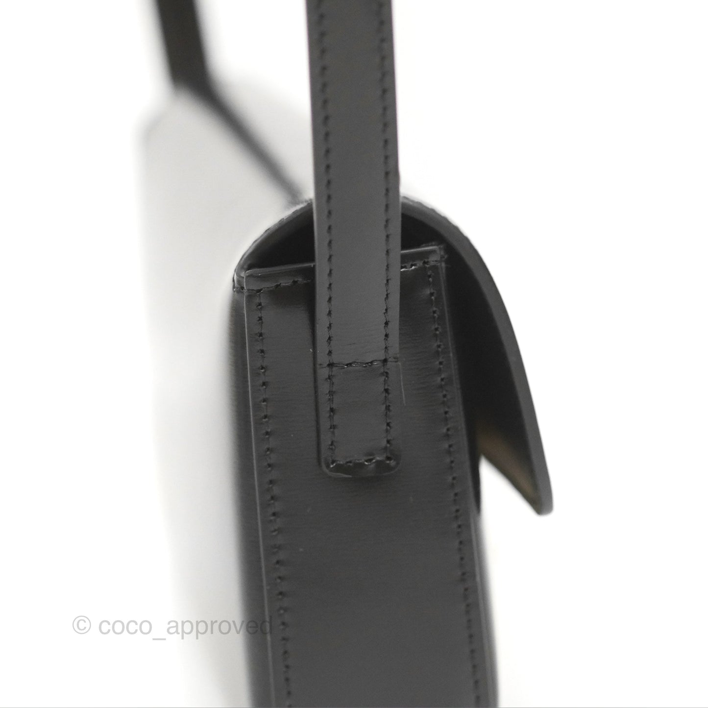 Celine Triomphe Shoulder Bag Black Calfskin