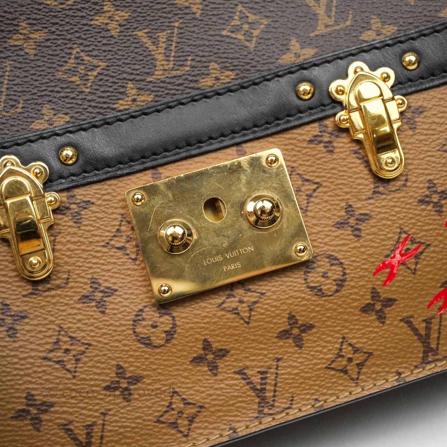Louis Vuitton Monogram Reverse Trunk Clutch Bag