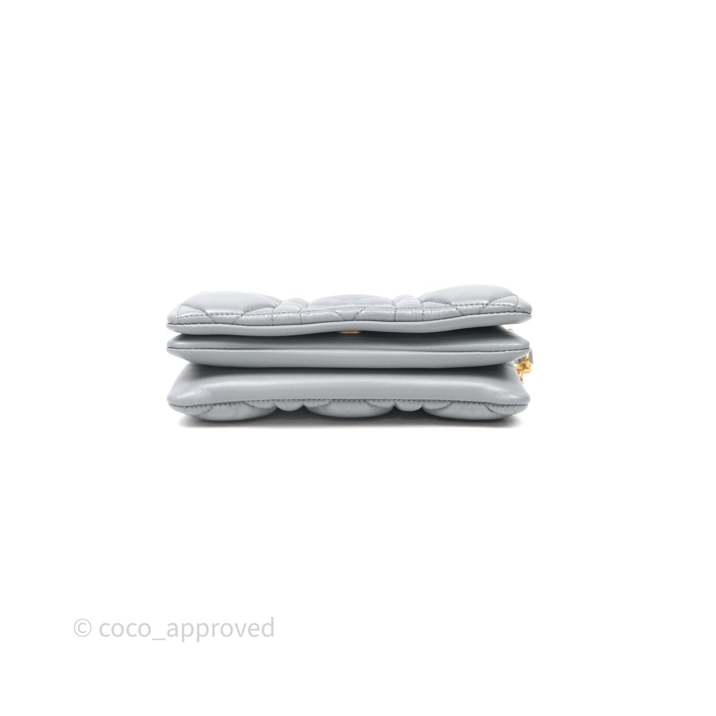 Christian Dior Mini Caro Bag Grey Macrocannage