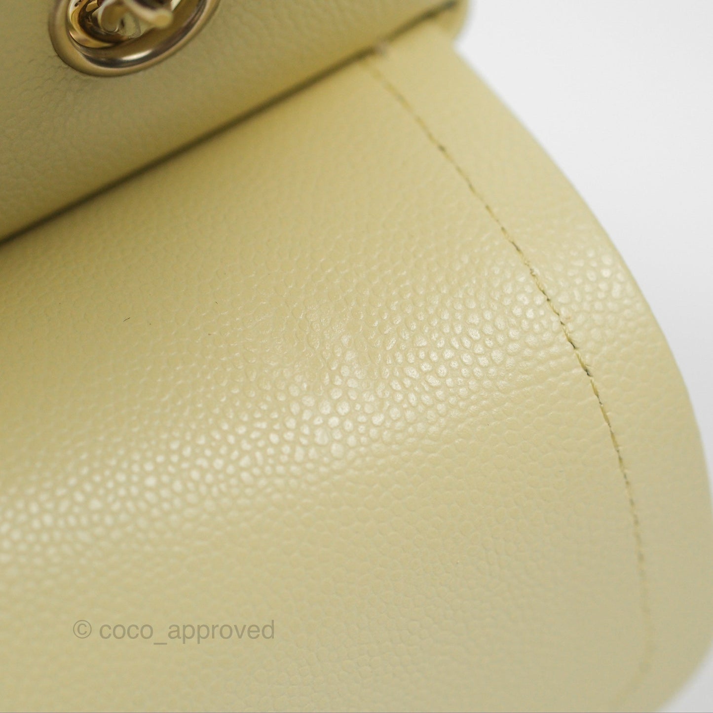 Chanel Small Classic Flap Quilted Yellow Caviar Gold Hardware