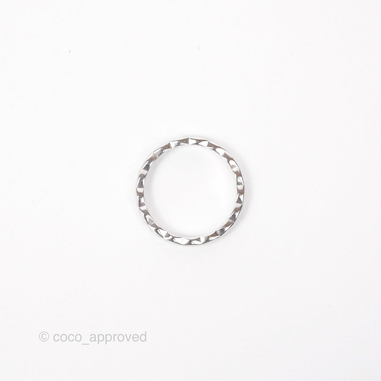 Chanel Coco Crush Ring 18K White Gold Mini Version Size 50