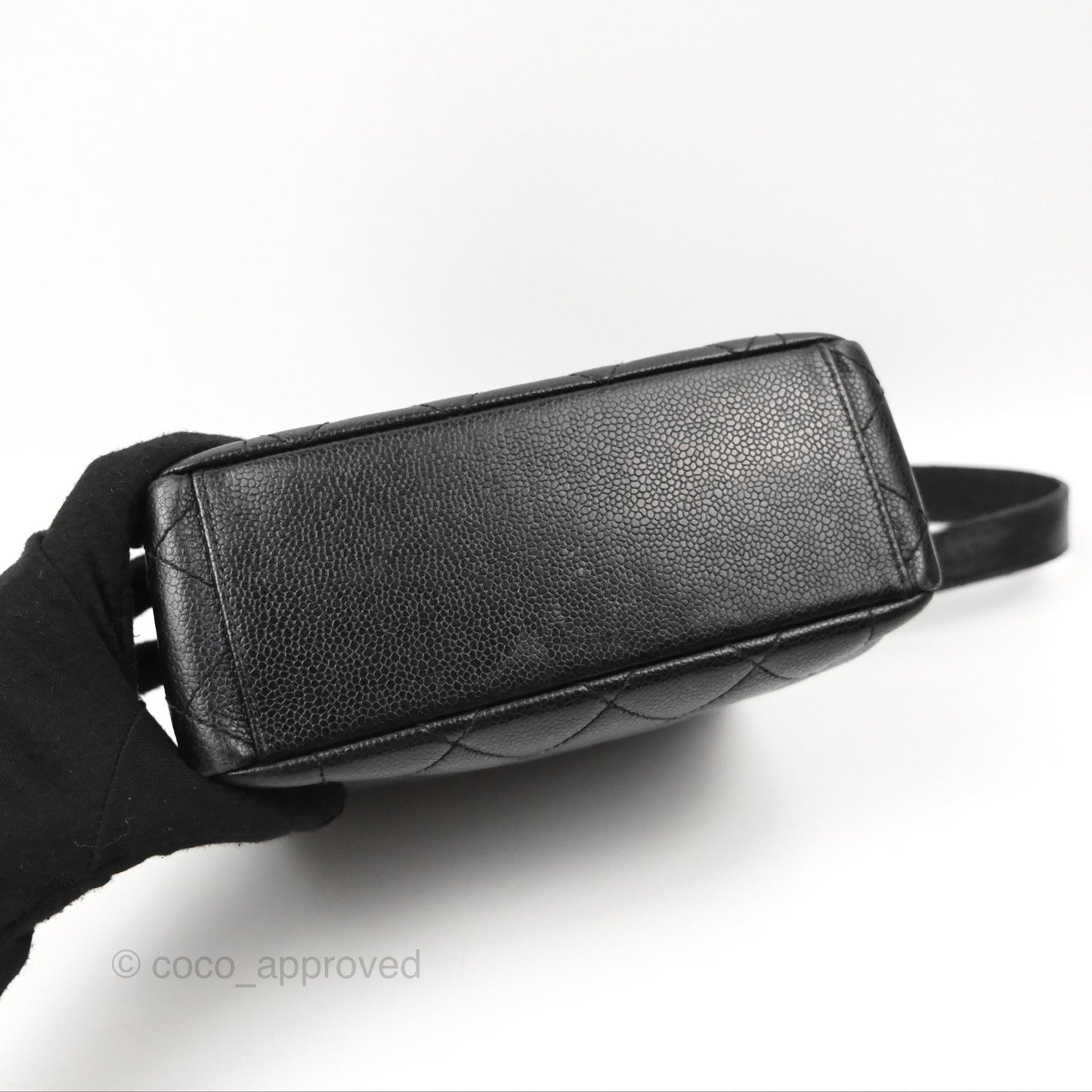 Chanel Shoulder Vintage Black Caviar 24K Gold Hardware