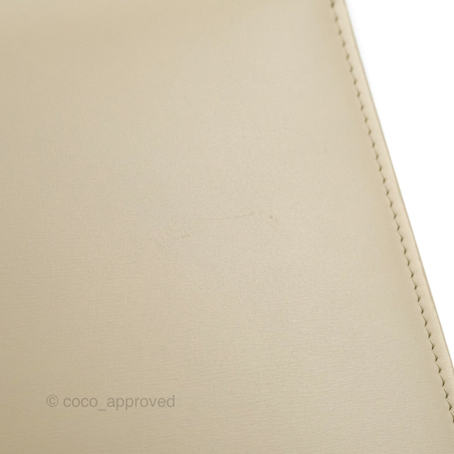 Celine Medium Classic Box Flap Ivory Calfskin