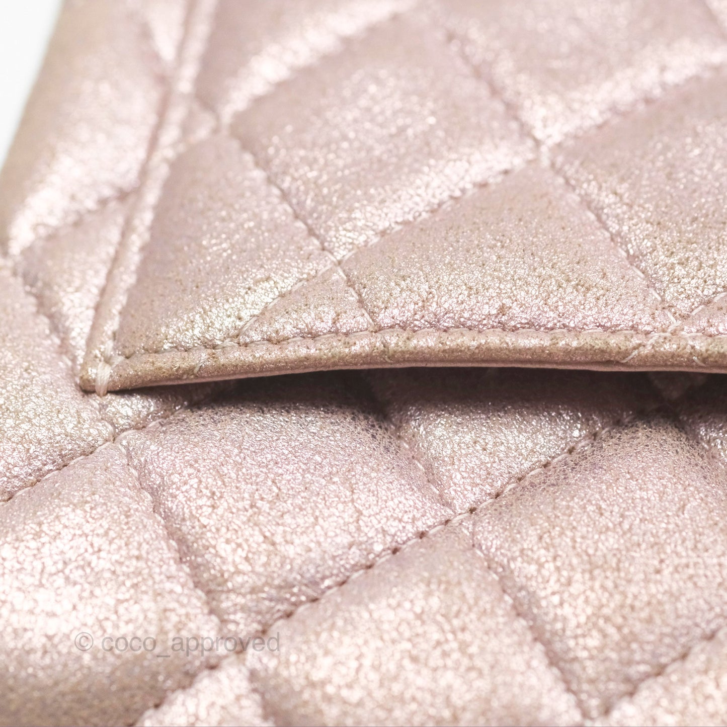 Chanel Mini Square Metallic Rose Gold Goatskin Gold Hardware 14B