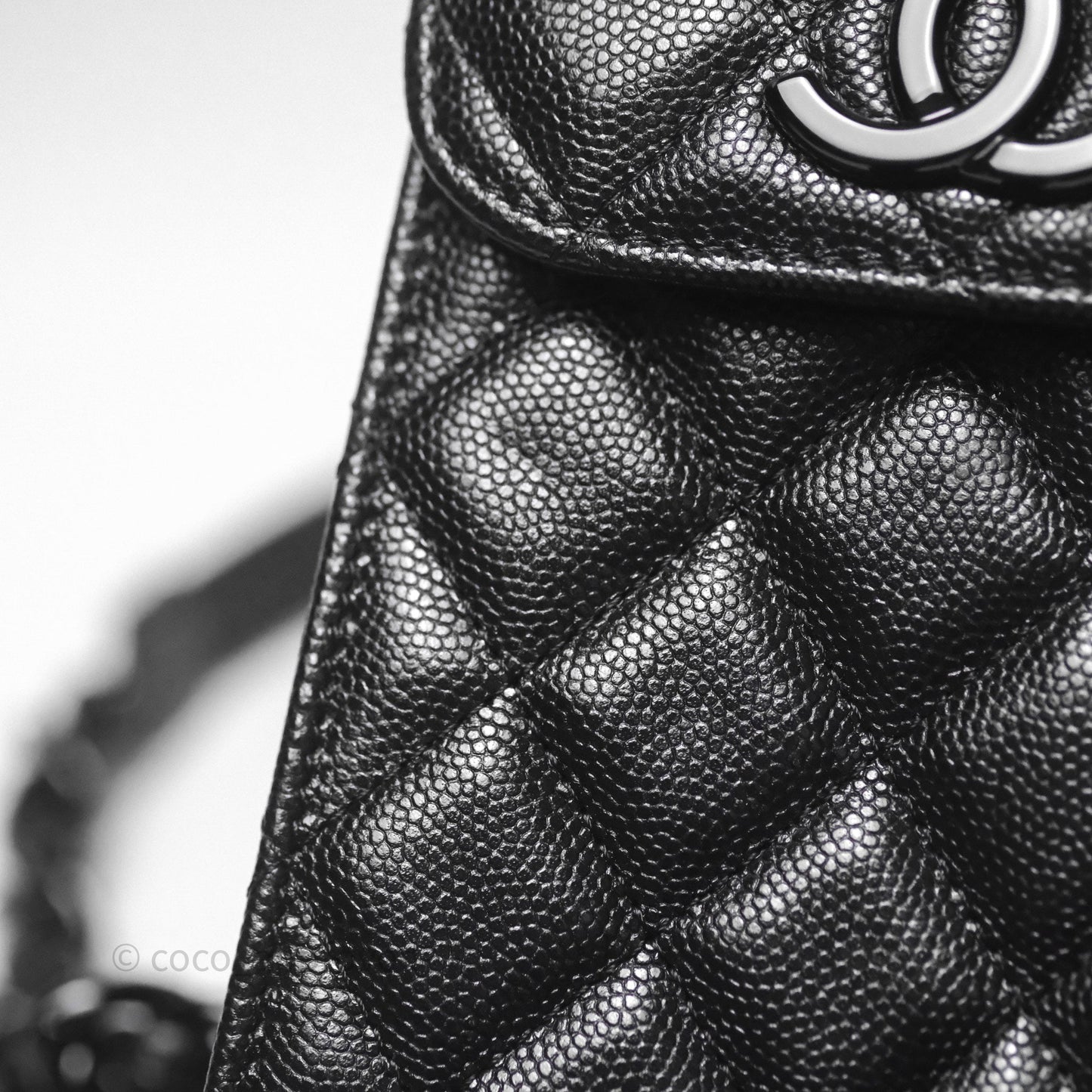 Chanel Incognito Phone Holder So Black Caviar Black Hardware