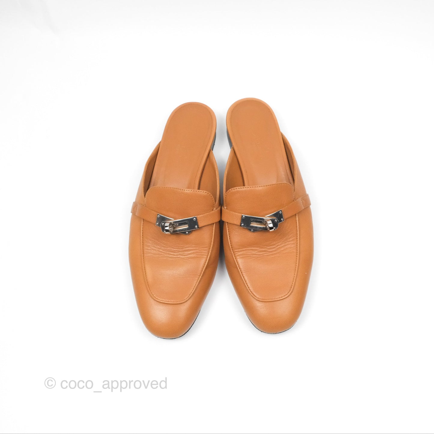 Hermès Oz Mules Calfskin Naturel Palladium Hardware