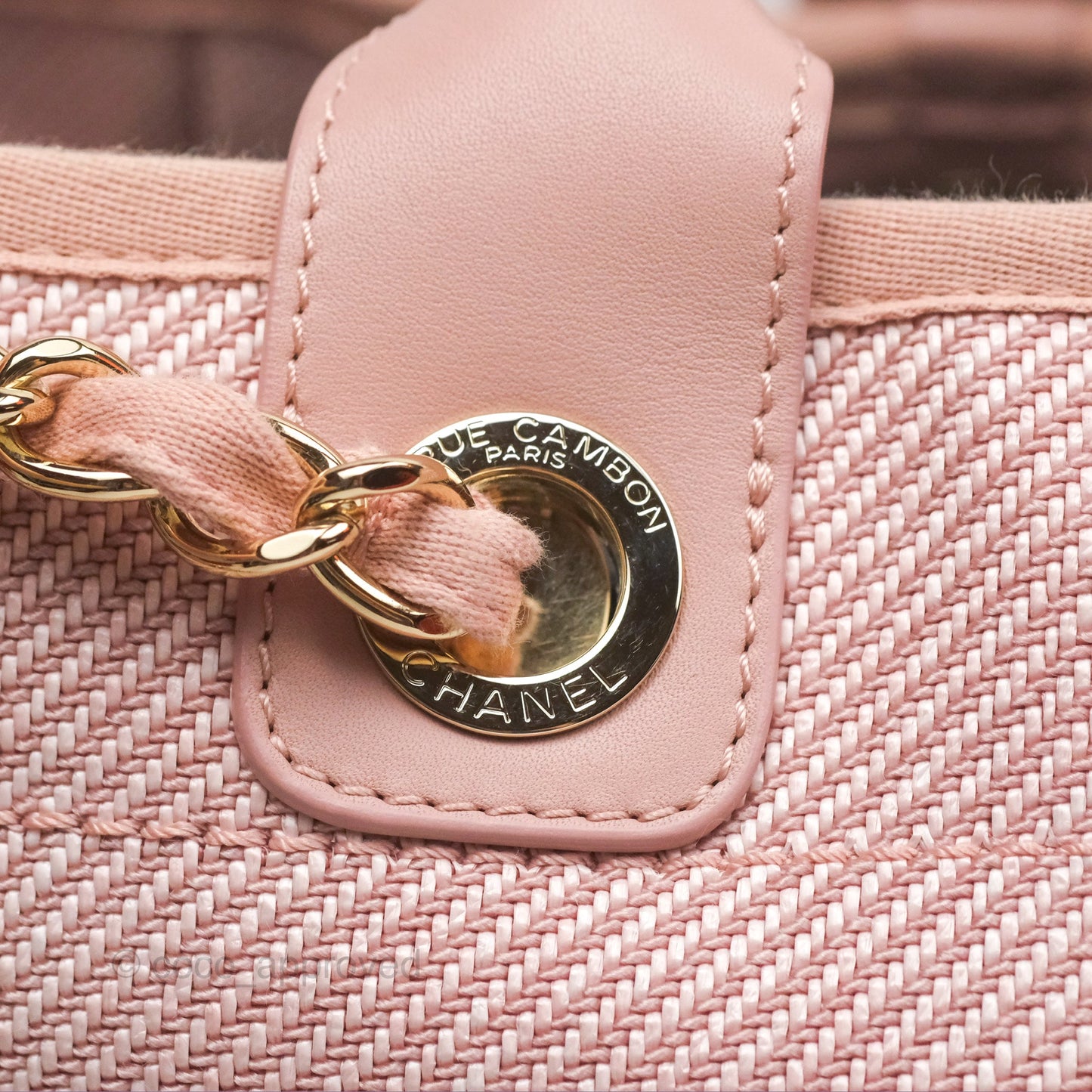 Chanel Large Deauville Pink Canvas 20A