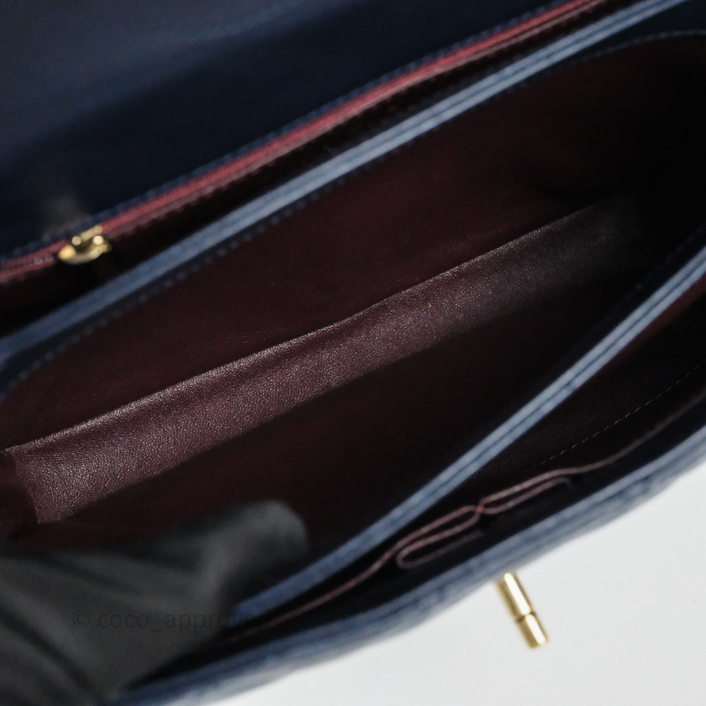 Chanel Small Trendy CC Navy Lambskin Gold Hardware