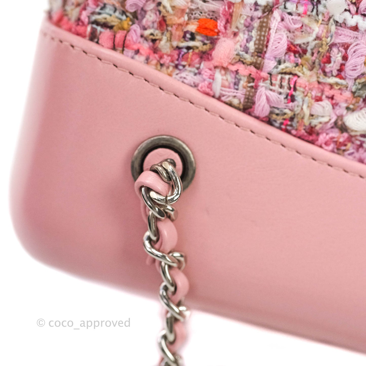 Chanel Gabrielle Small Backpack Pink Tweed Aged Calfskin
