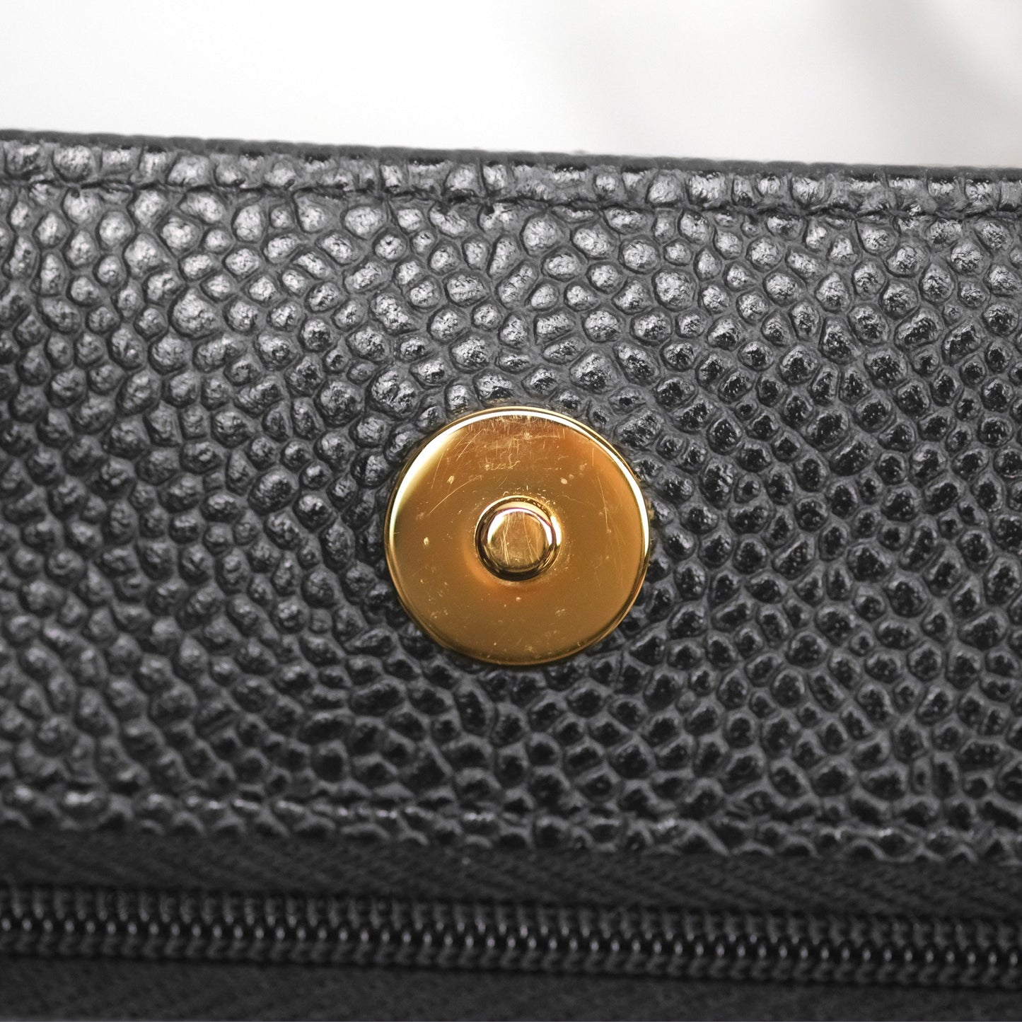 Chanel Classic Wallet On Chain WOC Quilted Black Caviar Gold Hardware