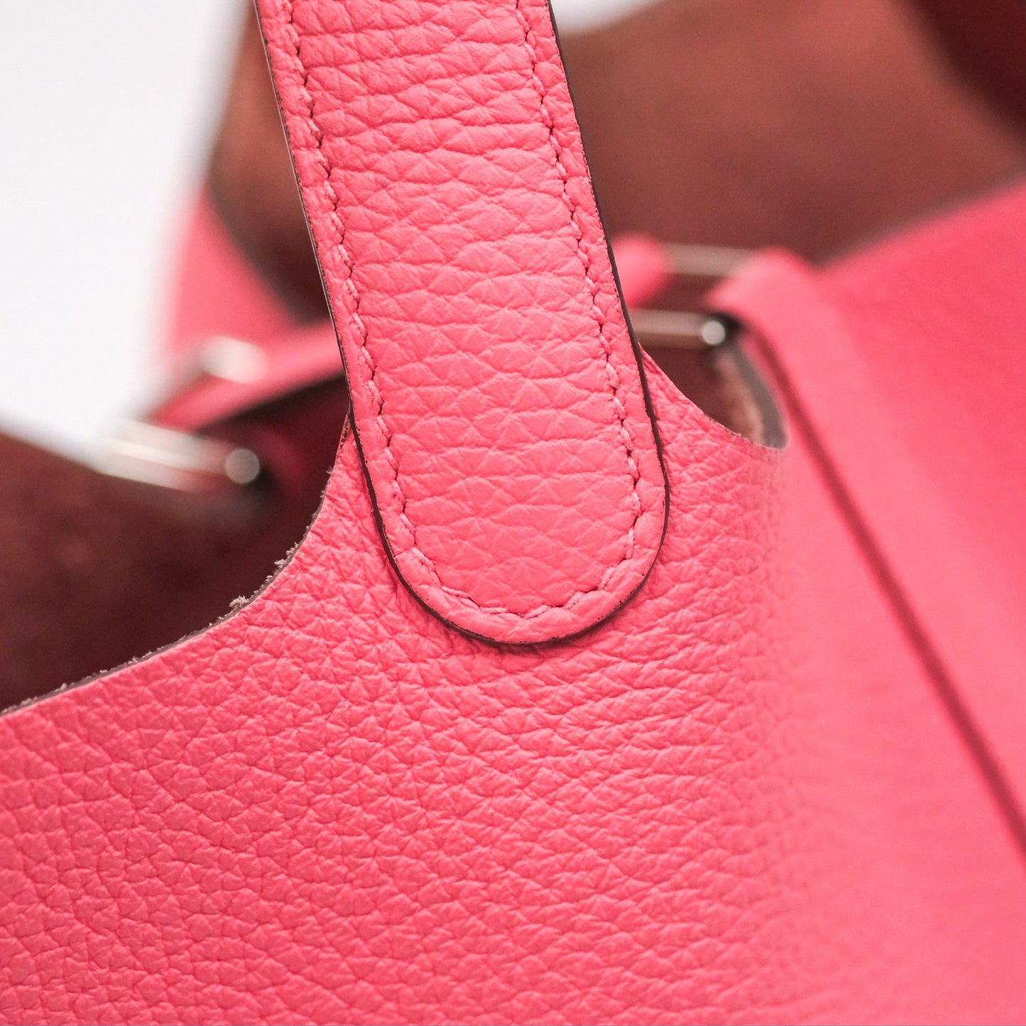 Hermès Picotin Lock 18 Eclat Rose Azalee Clemence/ Terre Battue Swift Palladium Hardware