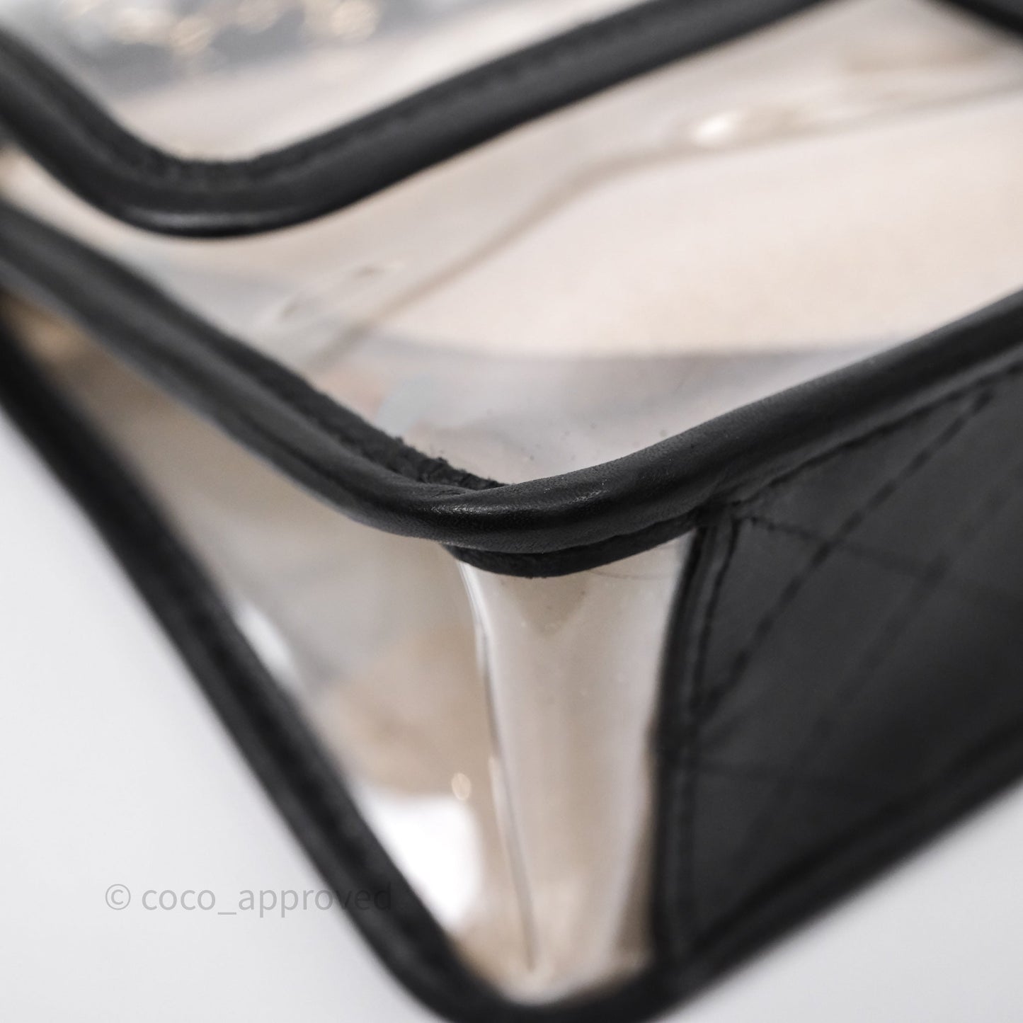 Chanel Medium Sand By The Sea PVC Flap Black Lambskin Gold Hardware