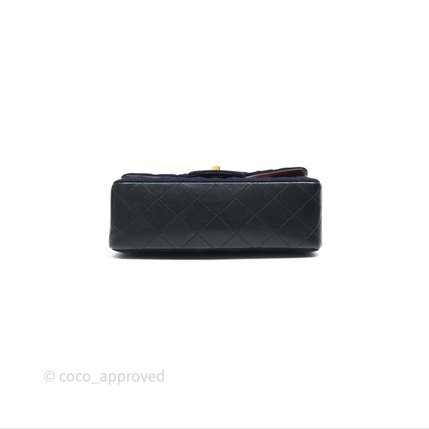 Chanel Paris-Hamburg Charms Mini Rectangular Flap Navy Wool 18C