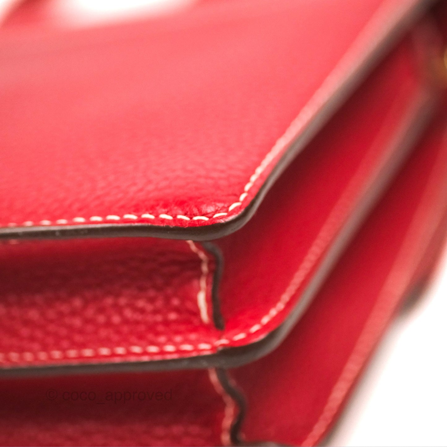 Hermès Roulis 23 Red Clemence Gold Hardware
