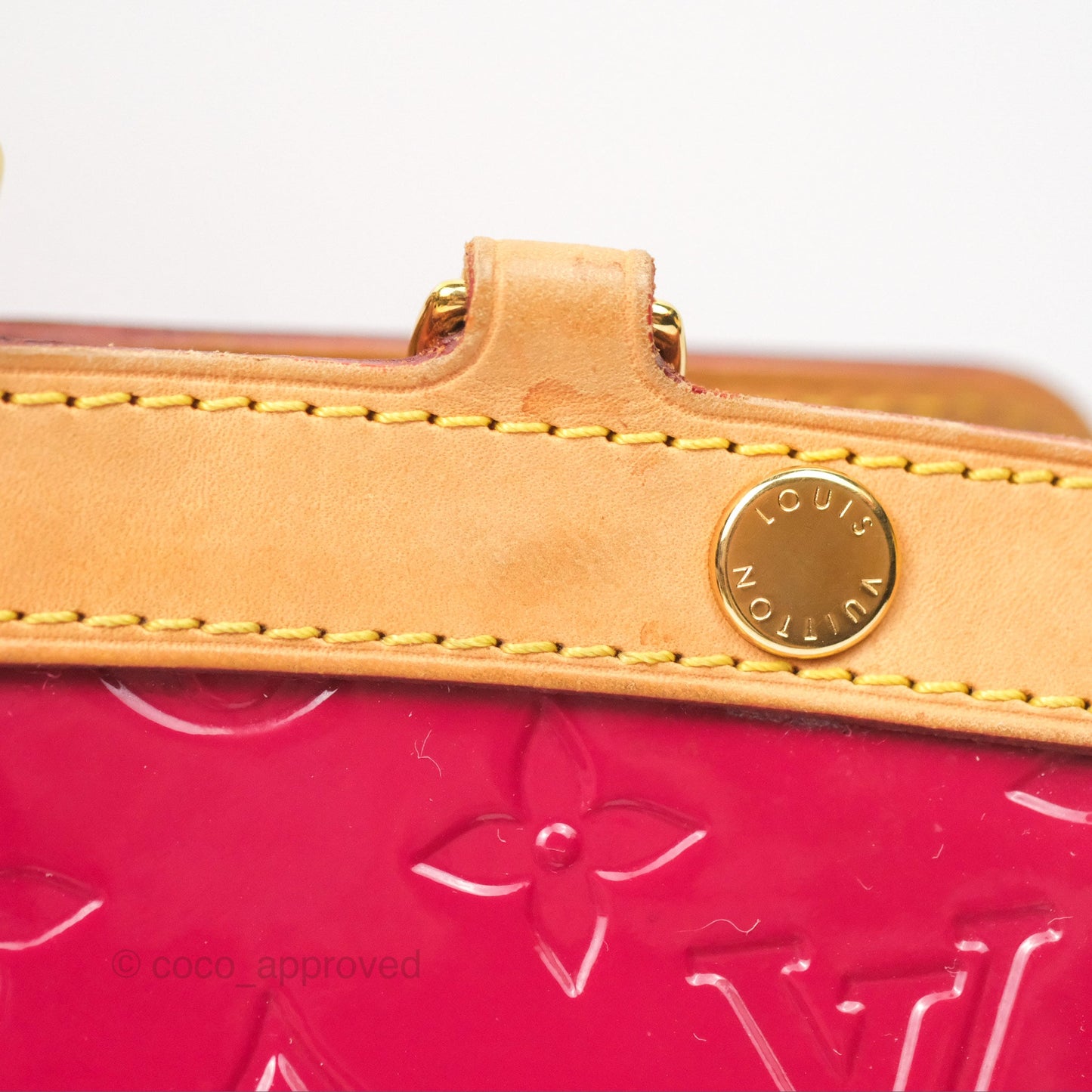 Louis Vuitton Brea MM Red Vernis Patent Monogram
